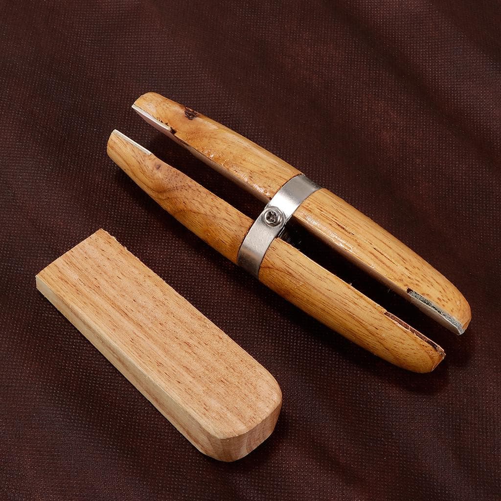 Natutal Wooden Jewelers Ring Clamp Wood Jewelry Vise Tool Holder Hold Rings 15 x 4.5cm