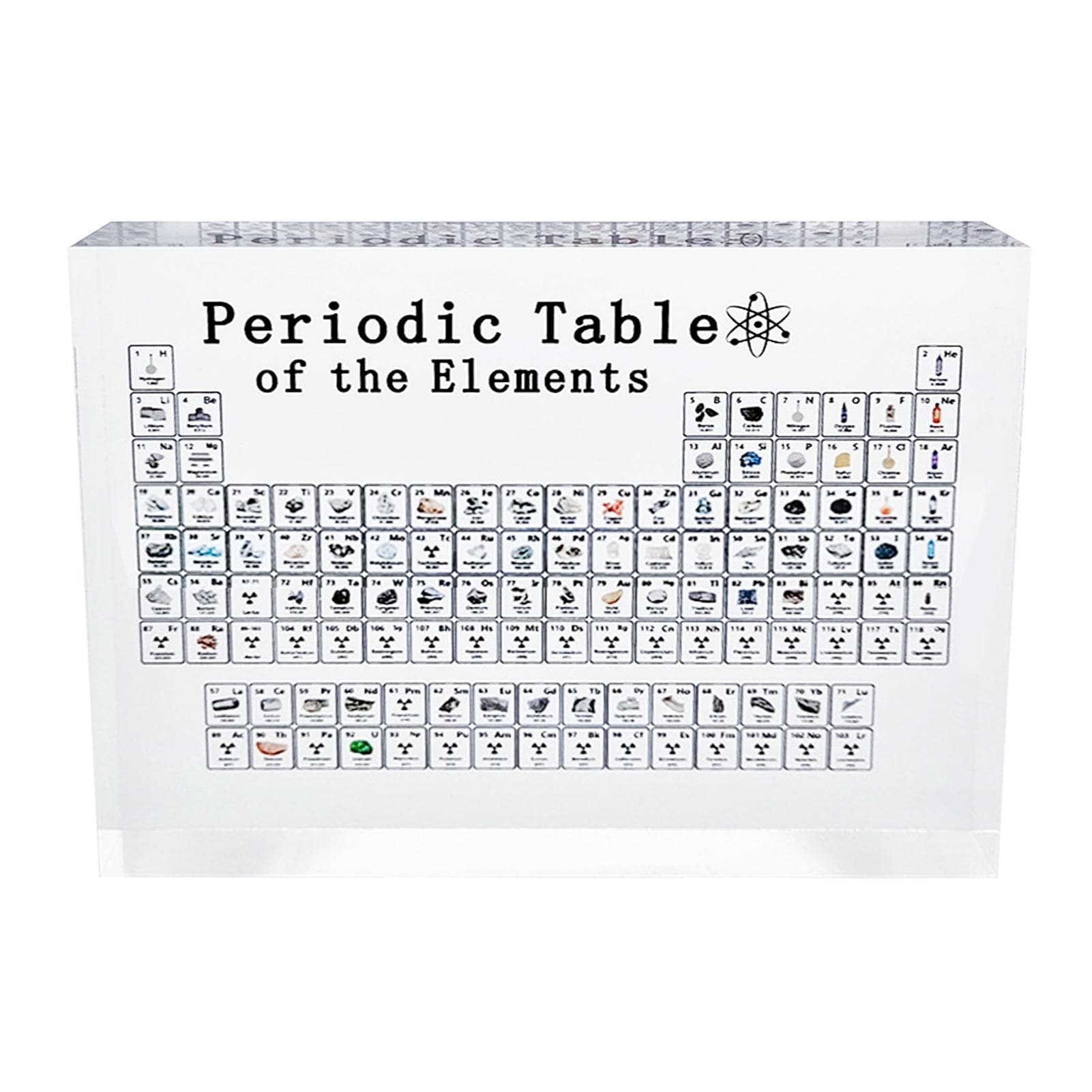 Acrylic Periodic Table of Elements Decoration Periodic Table Display Desktop Ornaments Craft for transparent