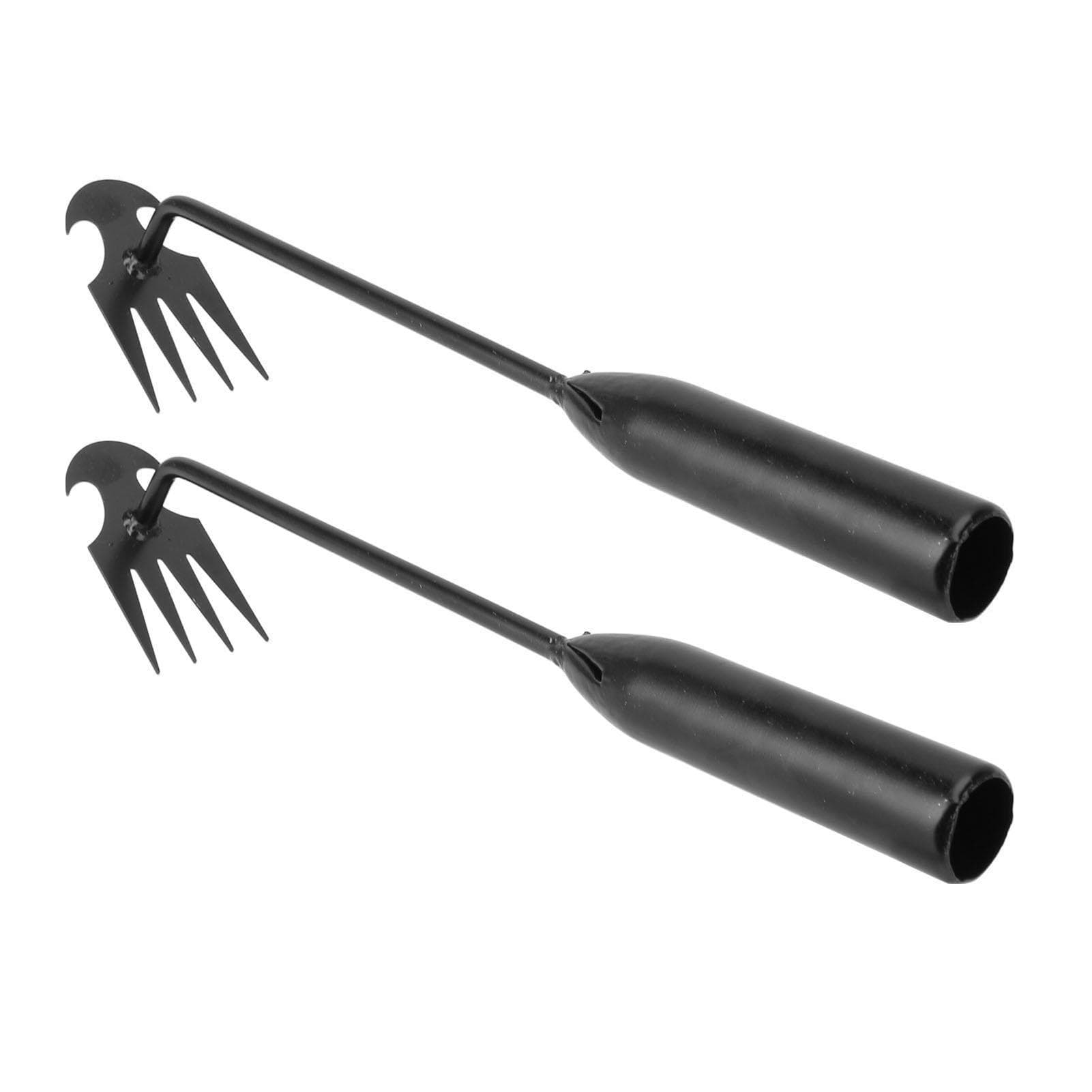 2pcs Weed Removal Tool Professional 4 Teeth Stainless Steel Manual Weeders Tool Weed Pulling Tool