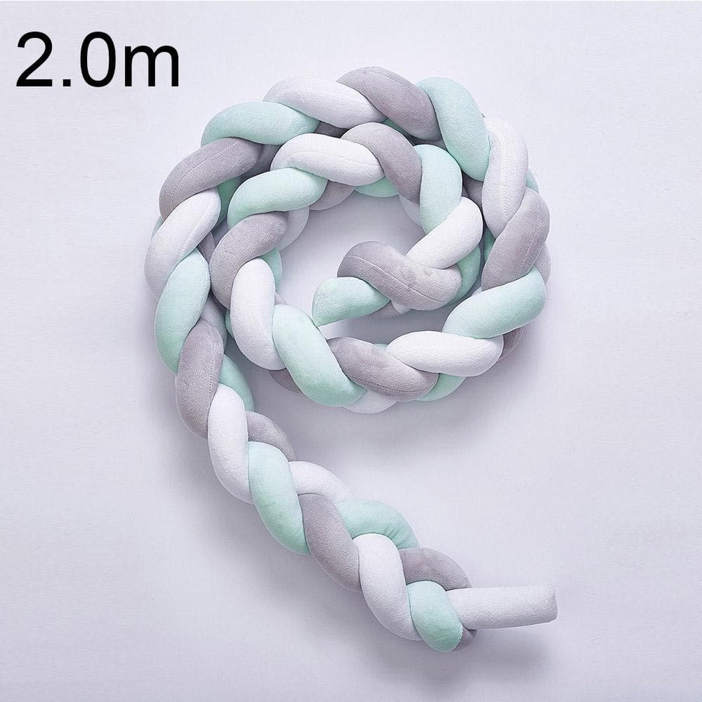 Baby Bed Bumper Crib Pad Protection Weaving Plush Baby Bedding Accessory Infant Room Decoration G200