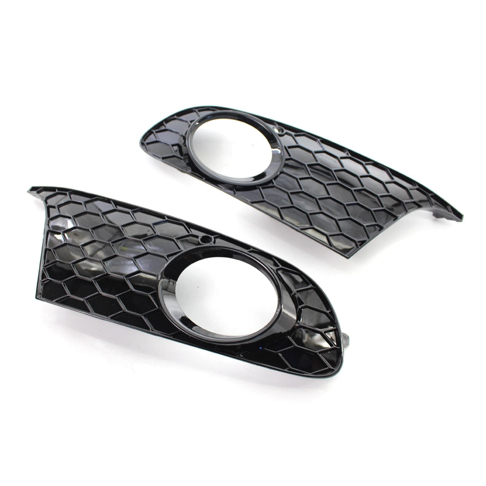 Front Bumper Honeycomb Fog Light Cover Replacement for VW Golf 6 MK6 Non-GTI 2009-2013 OEM type 2 black