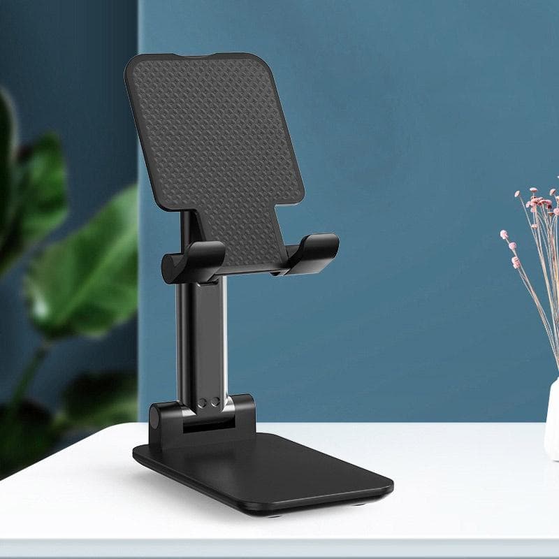 Universal Desktop Mobile Phone Holder Stand for IPhone IPad, Adjustable Tablet Foldable Table Cell Phone Desk Stand Holder, 1 Piece black