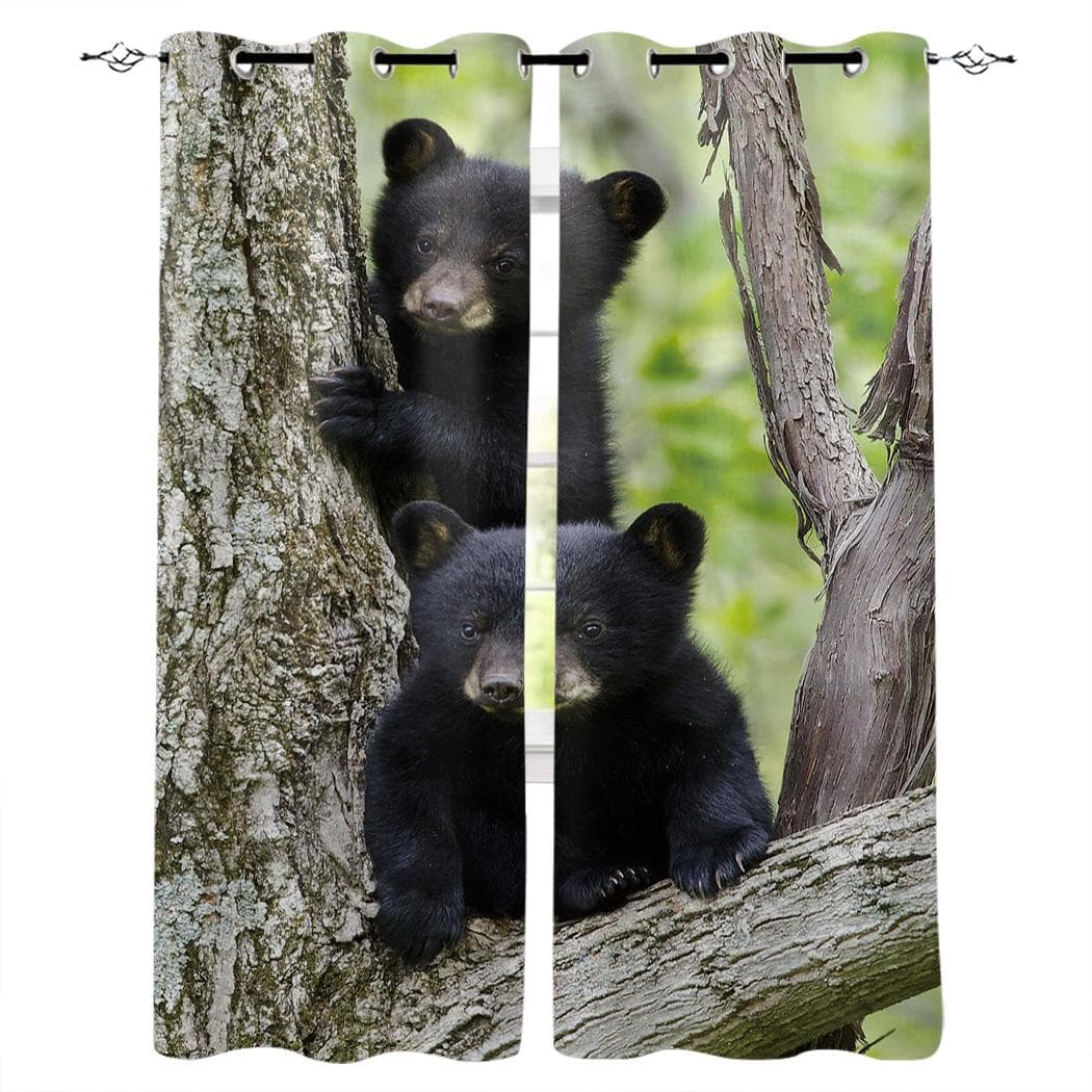 Polar Bear Reef Dark Clouds Home Decor Window Curtains Bedroom Kitchen Curtain Panel Curtains for Living Room 135W x 60H(cm)
