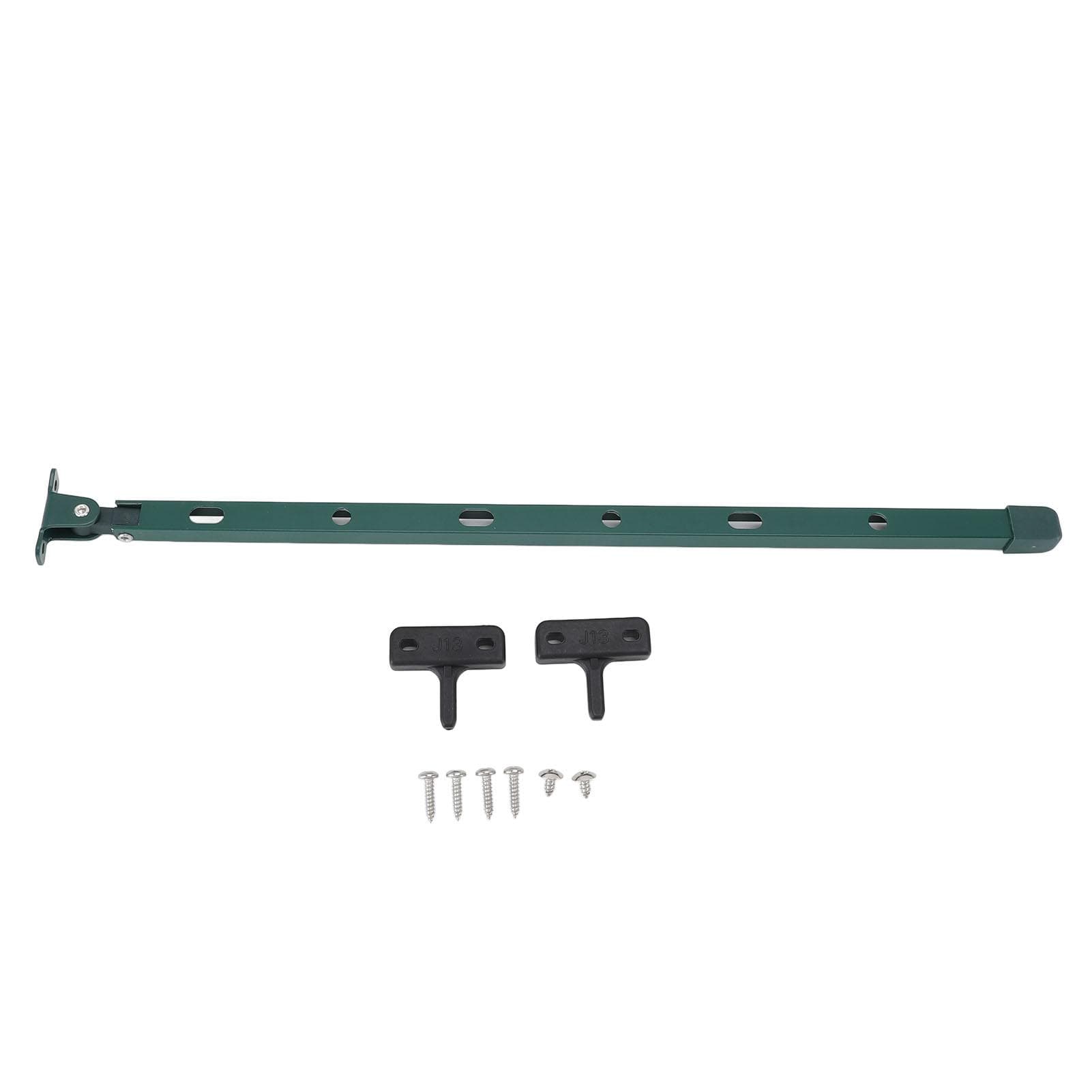Greenhouse Window Stay Sturdy Aluminum Manual Greenhouse Roof Vent Opener Bar Kit with 6 Screws green
