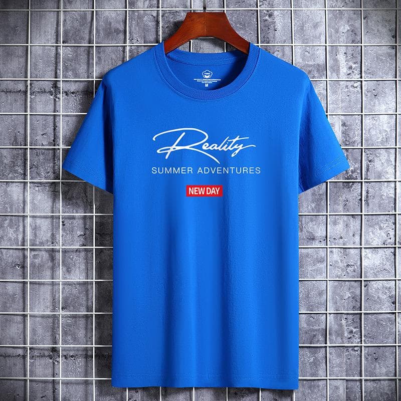 QICED Cotton Short Sleeve T-shirt Men's Fashion Loose Half Sleeve Shirt Printed Compassionate Shirt XXXXXXL