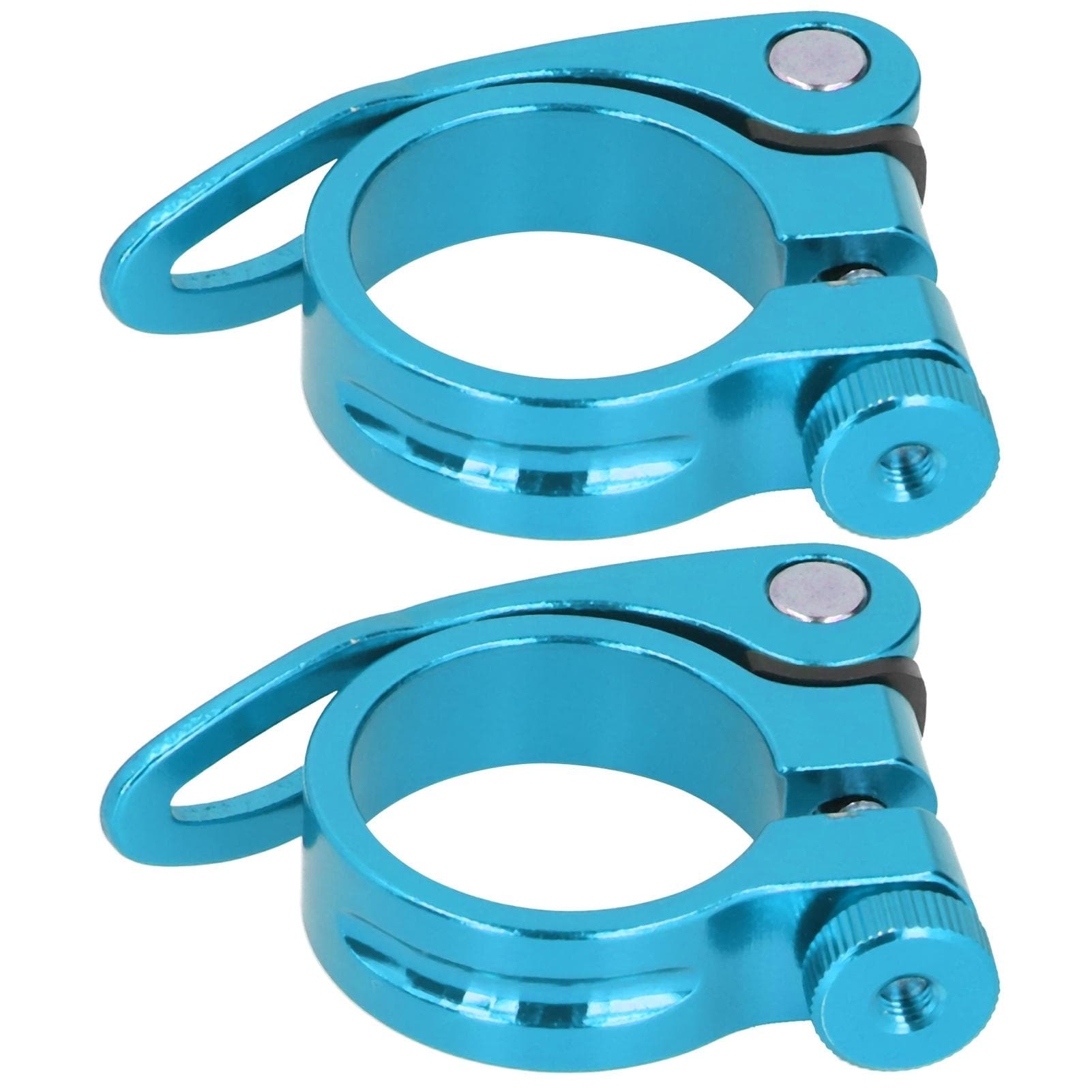 2Pcs Bike Saddle Clamp Mountain Bicycle Road Seat Tube Quick Release Clip 35mm Or