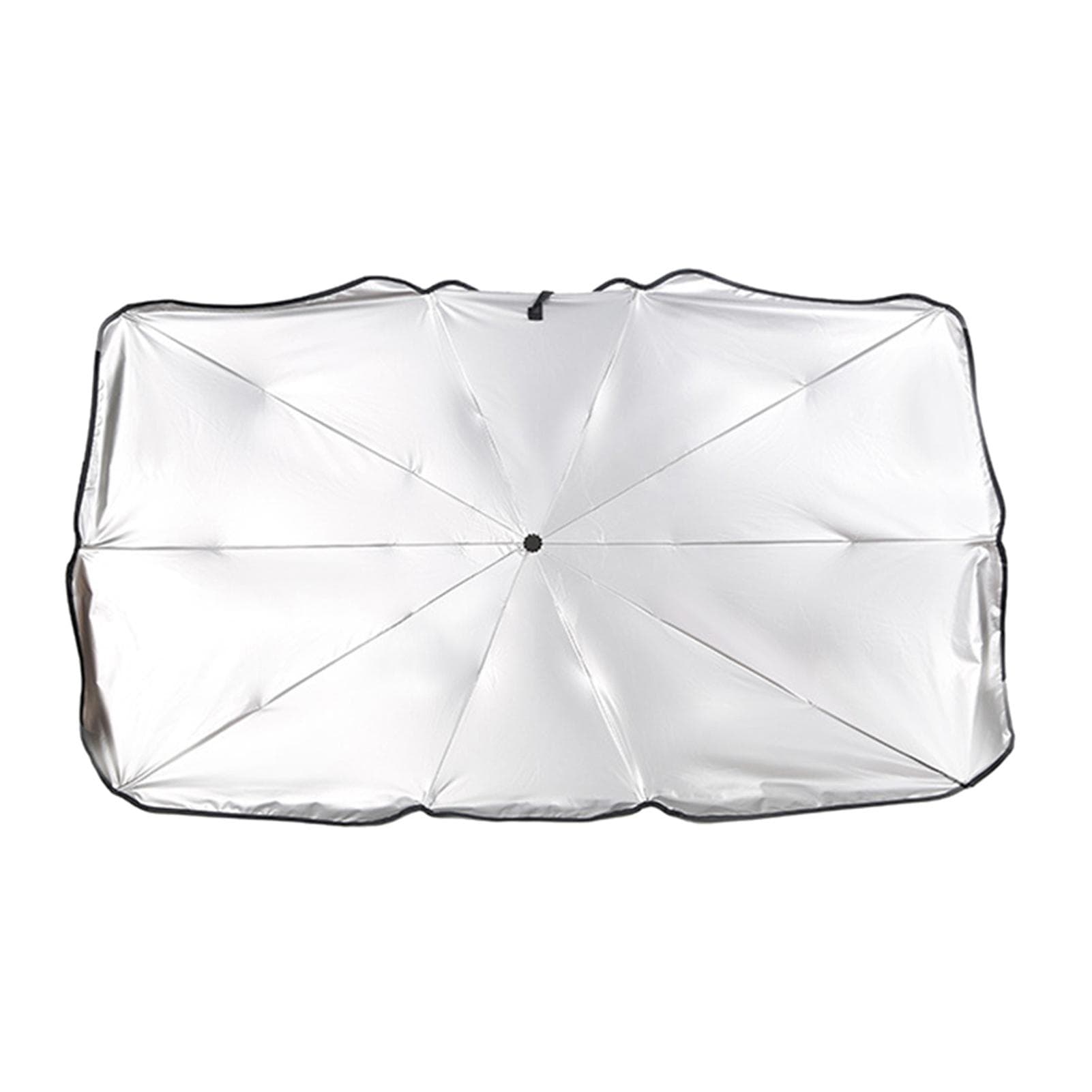 SUV Car Windshield Sun Shade Foldable Automotive UV Rays Sun Visor Car Umbrella Car Shade Front silver