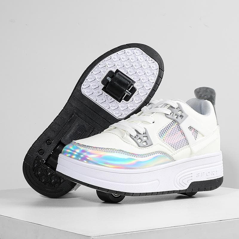 Runaway Shoes Double Wheel Invisible Student Roller Skates Flying Shoes Walking Boys with Wheels Children's Shoes 42