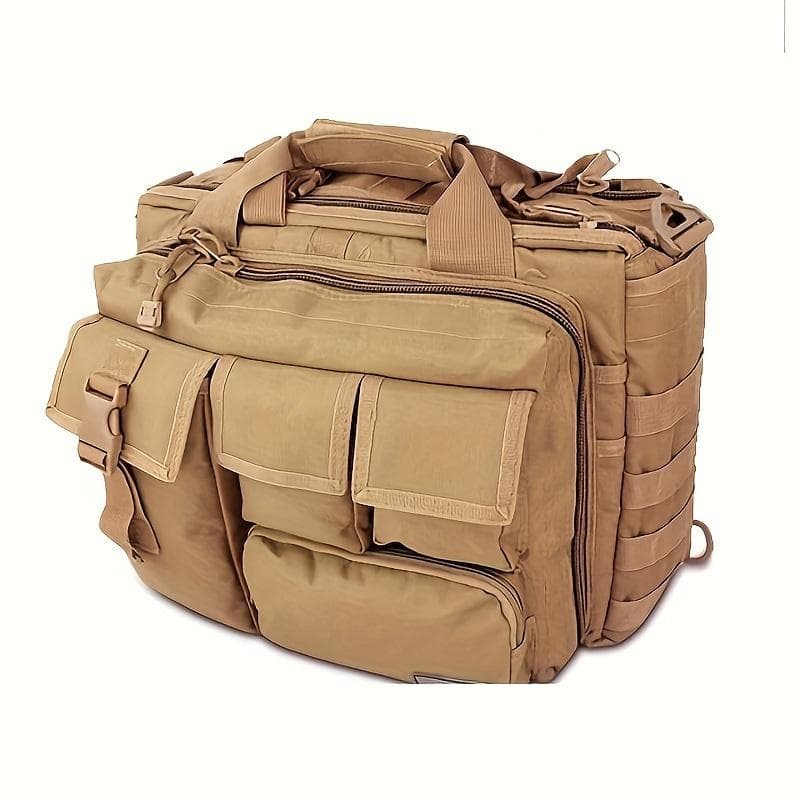Tactical Messenger Bag, Tactical Briefcase for Man Military Laptop Bag Messenger Shoulder Bag khaki