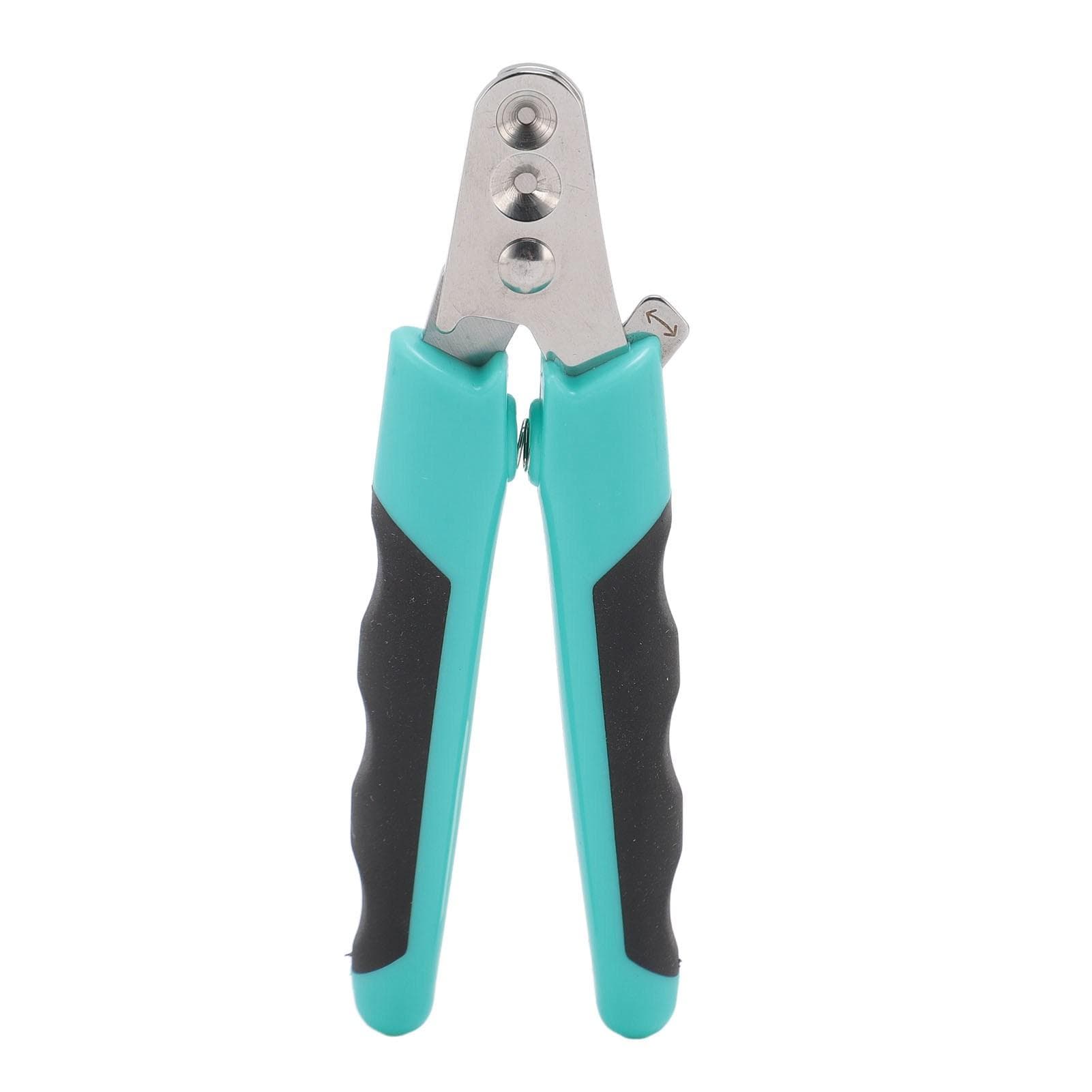 Pet Nail Clippers Double Round Holes Stainless Steel Blades Ergonomic Pet Claw Trimmer for Cats lake blue