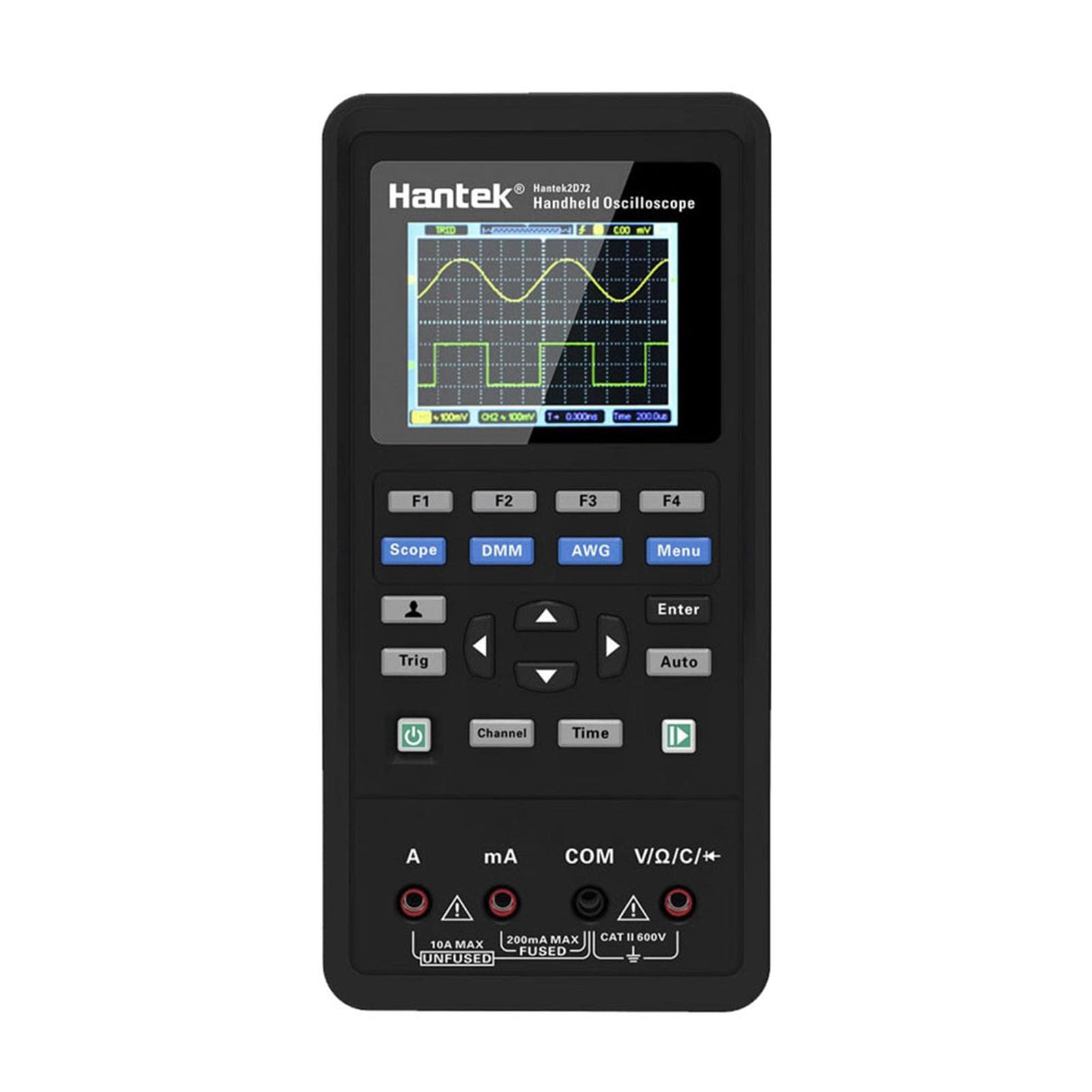 Hantek 2 in 1 Handheld Digital Oscilloscope + Multimeter Dual-channel 2 Channels USB Scopemeter US Plug