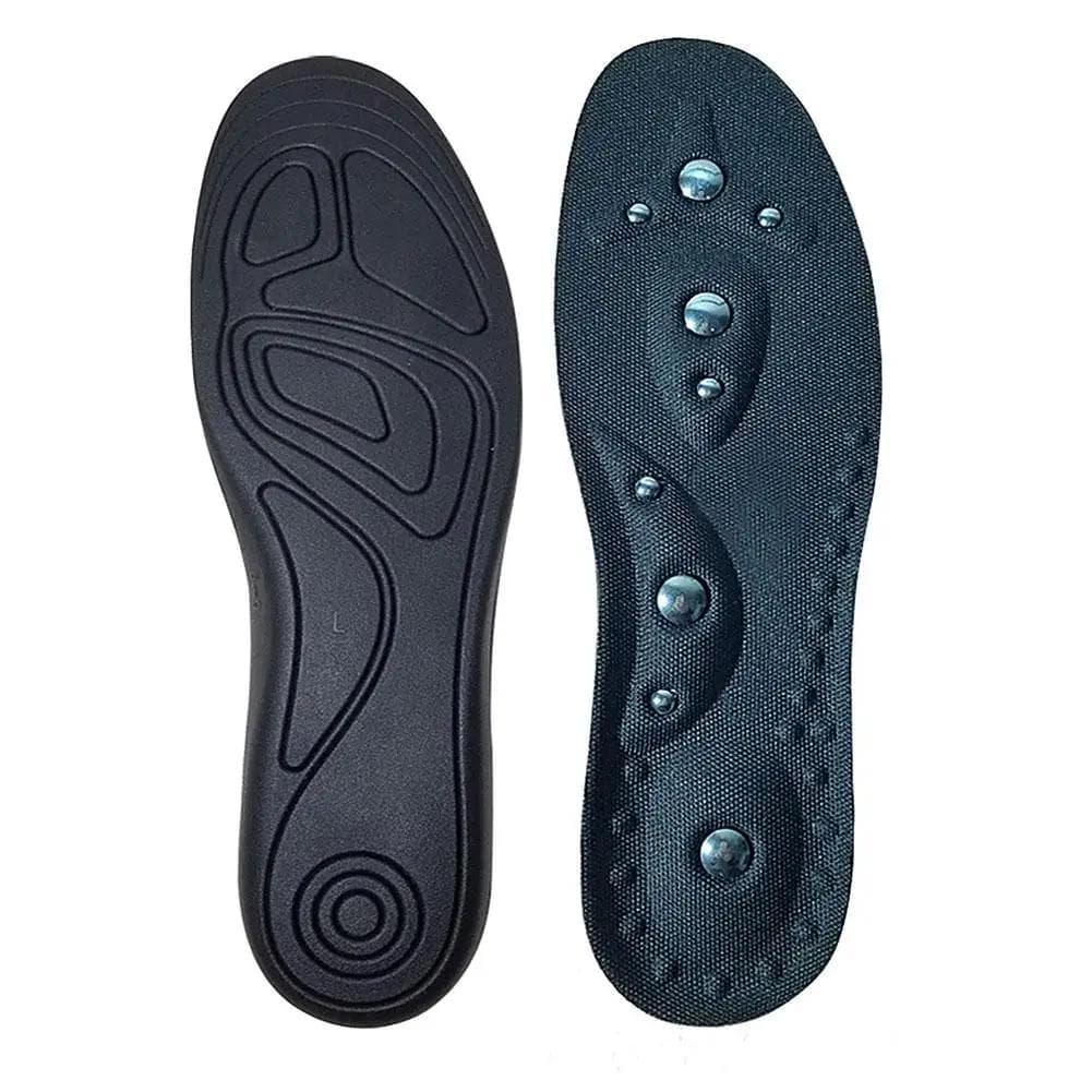 Magnetic Acupressure Insoles Comfort Akusoli Insole Foot Massage Magnetic Insoles fo Running Sport Blood Circulation Pain Relief S 35-39 black