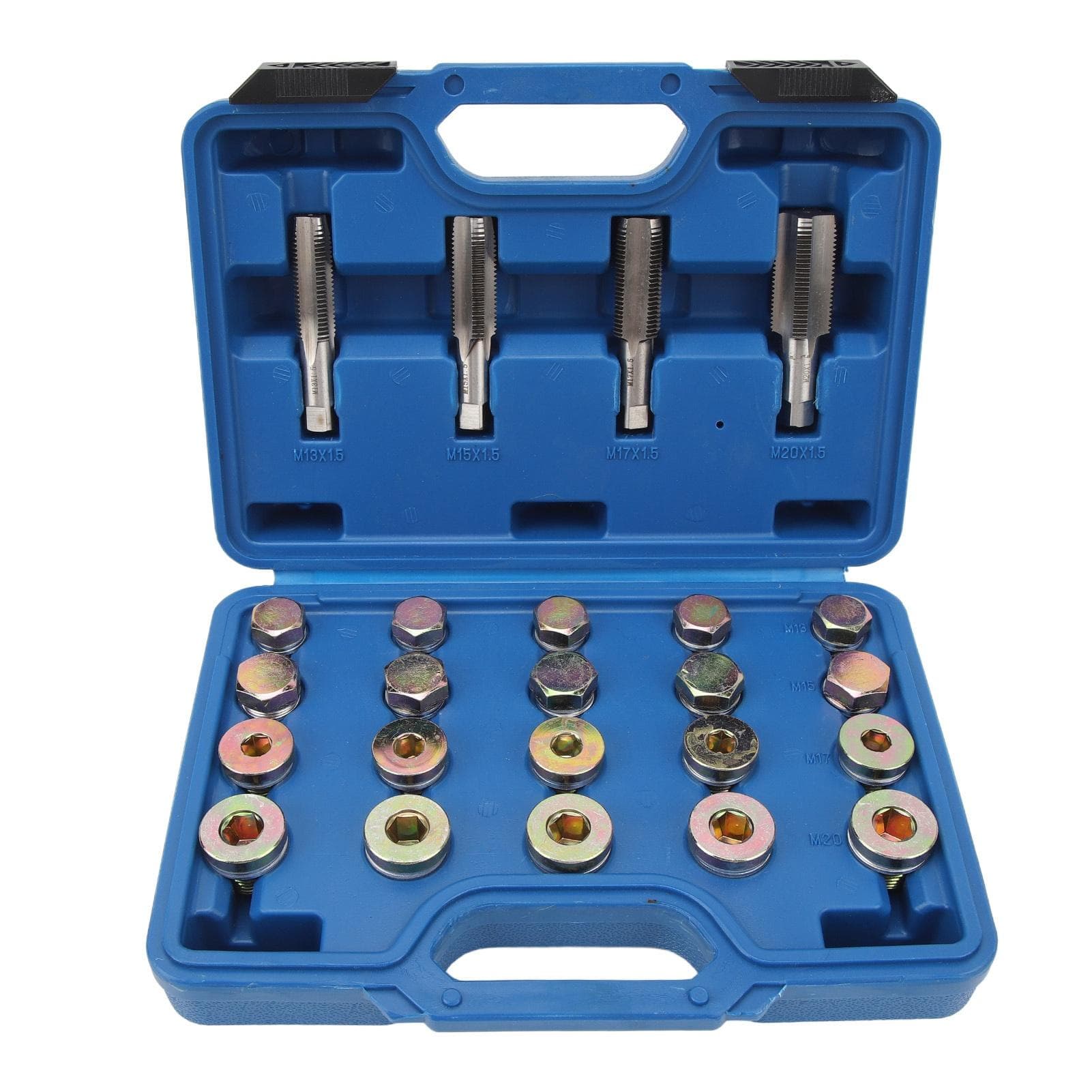 64pcs Oil Pan Thread Repair Kit Sump Gearbox Drain Plug Tool Set M13 M15 M17 M20 for Cars
