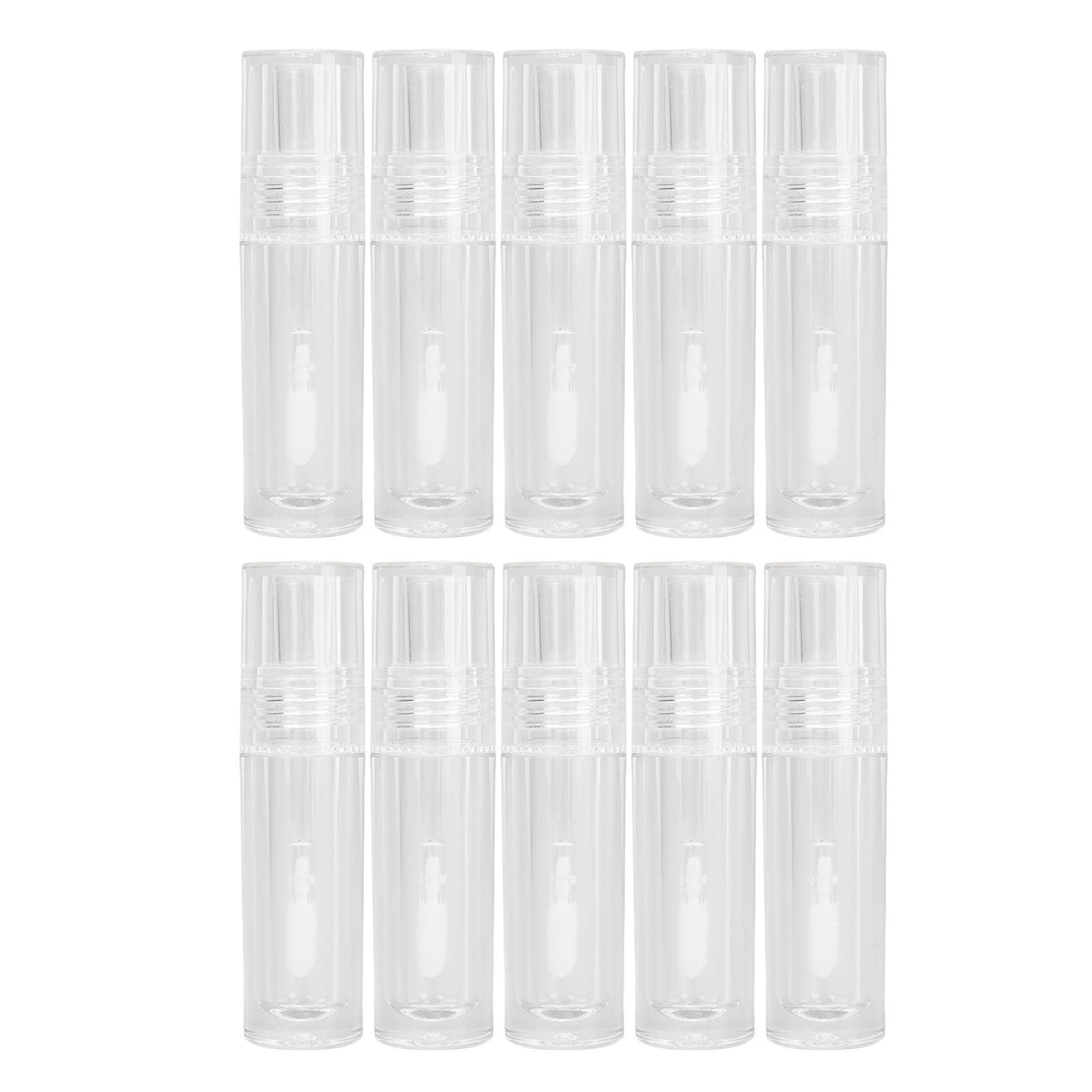 10pcs Empty Lip Gloss Tube Transparent Leakage Proof Refillable Lip Glaze Bottle for Lip Cosmetic