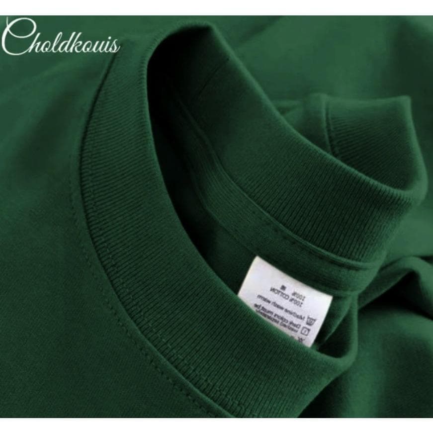 Cotton Men's T-shirt Short Sleeved Trendy Pure Cotton Solid Color Simple T-shirts L