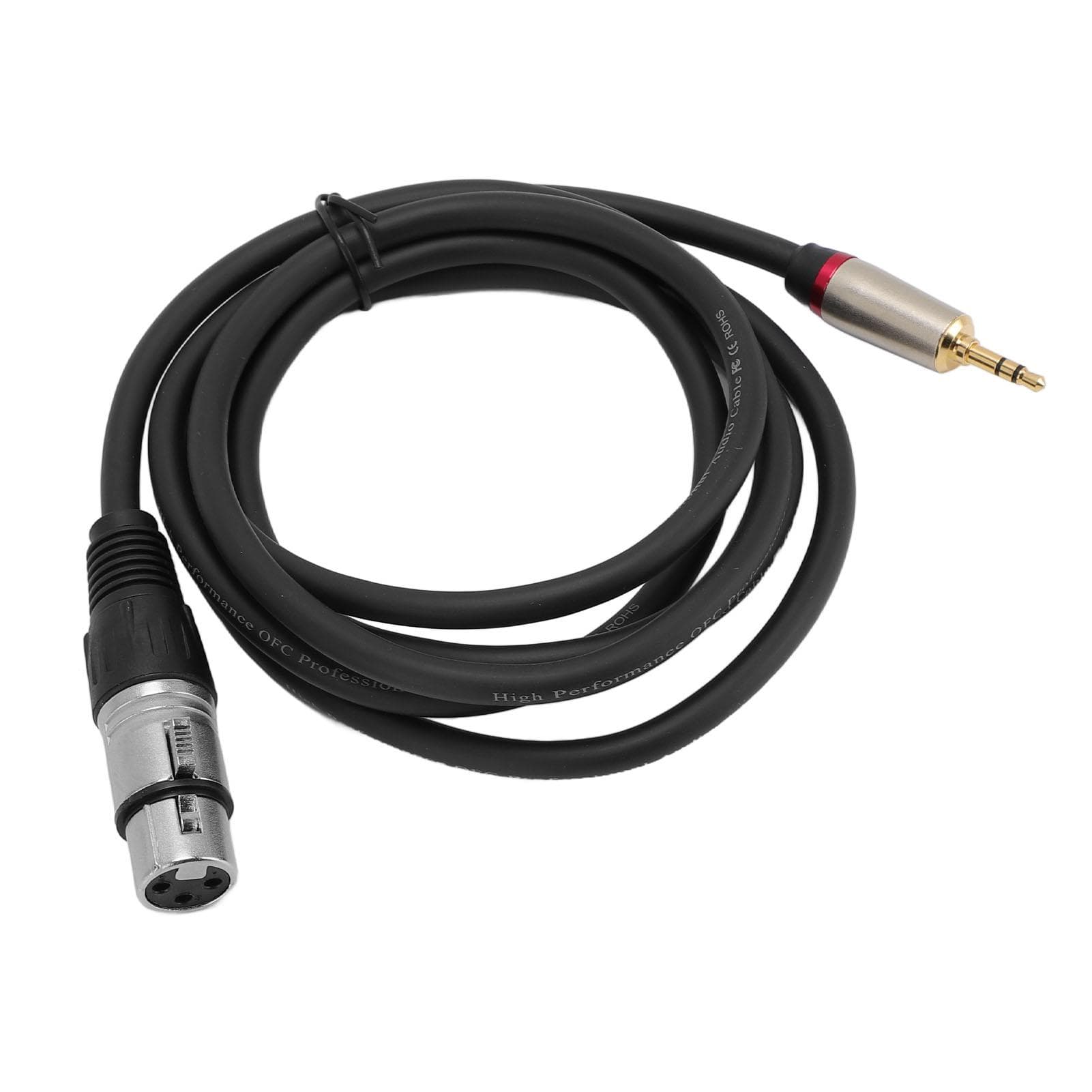 3.5mm to XLR Cable 18 Inch Jack Stereo to XLR Female Adapter Cable PVC XLR to 3.5mm Balanced Aux 1.8m / 5.9ft