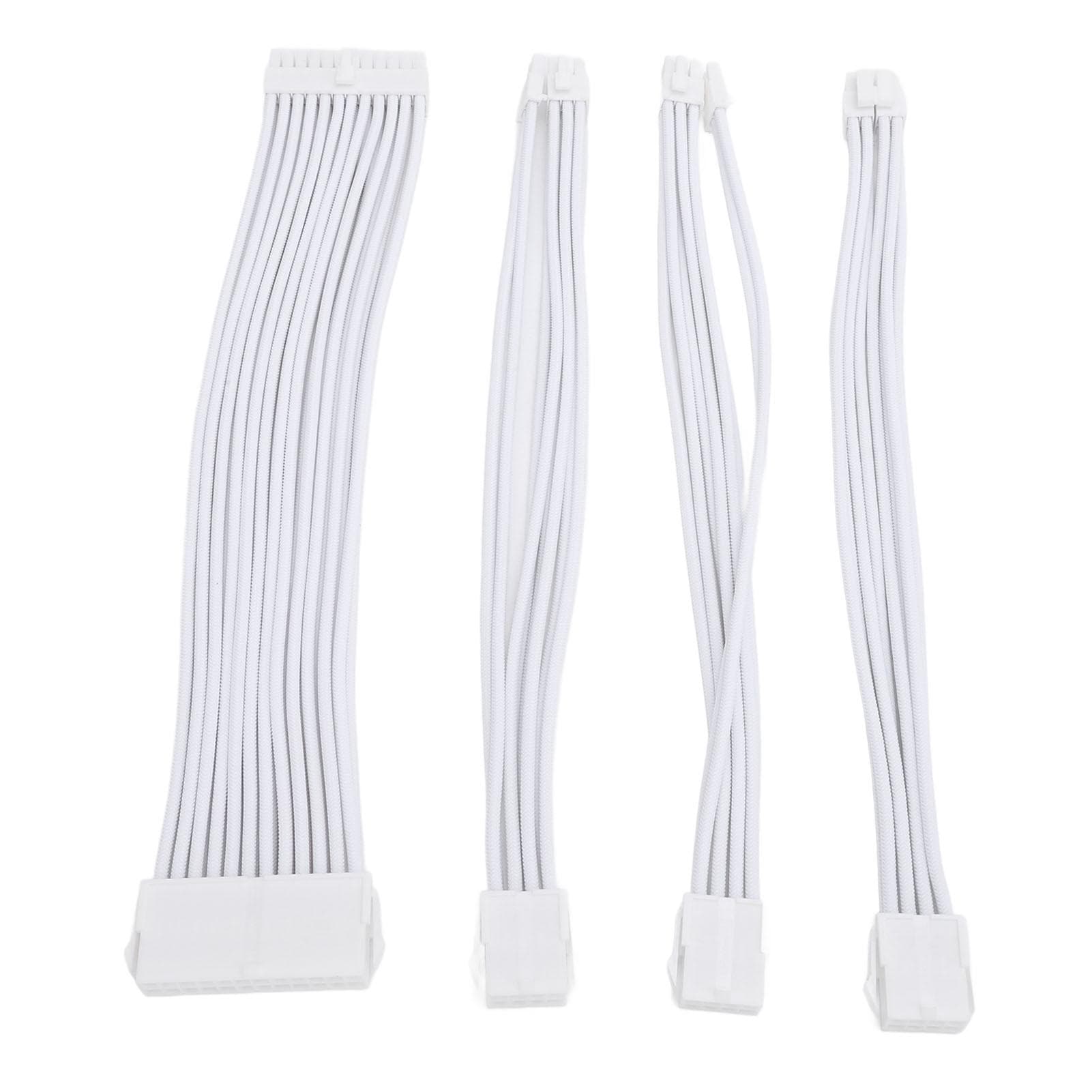 Computer Cable Extension 30cm Length Nylon Weave Motherboard Graphics Card Extension Cable Black white