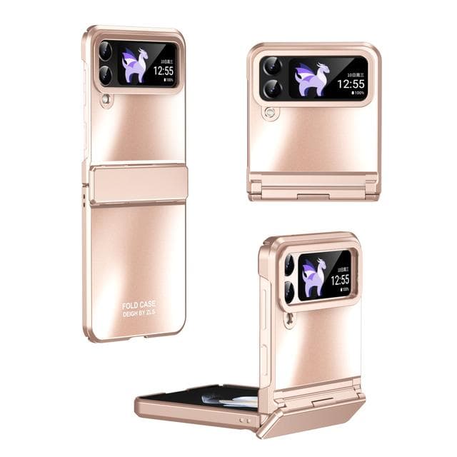 Luxury Plating For Samsung Galaxy Z Flip 4 5g Case Armor Protection Hinge Cover Hinge Cover pink