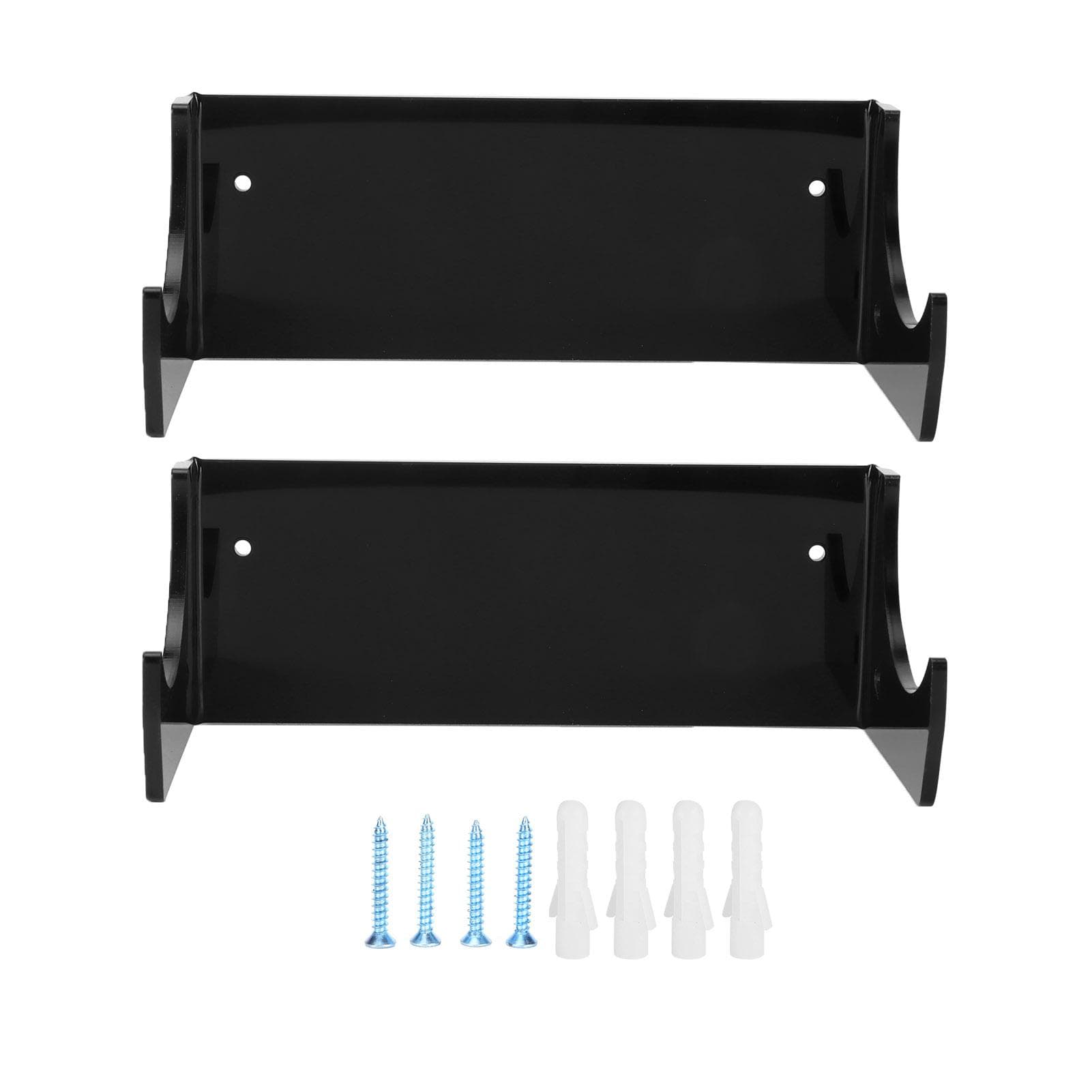 2Pcs Wall Shelf Skateboard Hanger Display Storage Rack Snowboard Organizer SuppliesTransparent