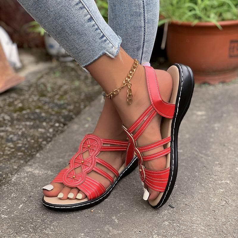 Large Size Sandals 43 Women New Flat Casual Open Toe Beach Summer Lightweight Casual Sandals Women's Shoes Women's Flat 38