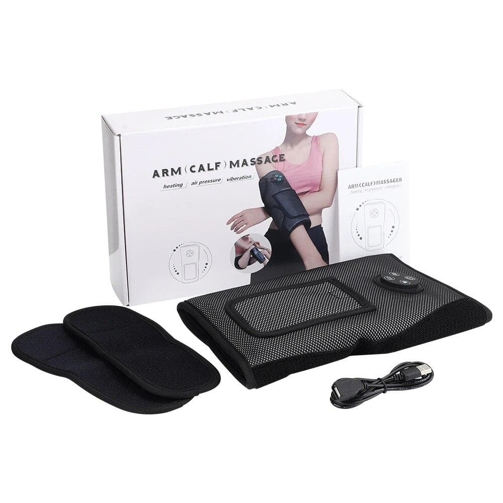 Air Pressure Knee Massager for Joint Pain Relief Electric Heating Therapy Knee Vibration Massager Elbow Knee Pad Calf Massager CHINA black