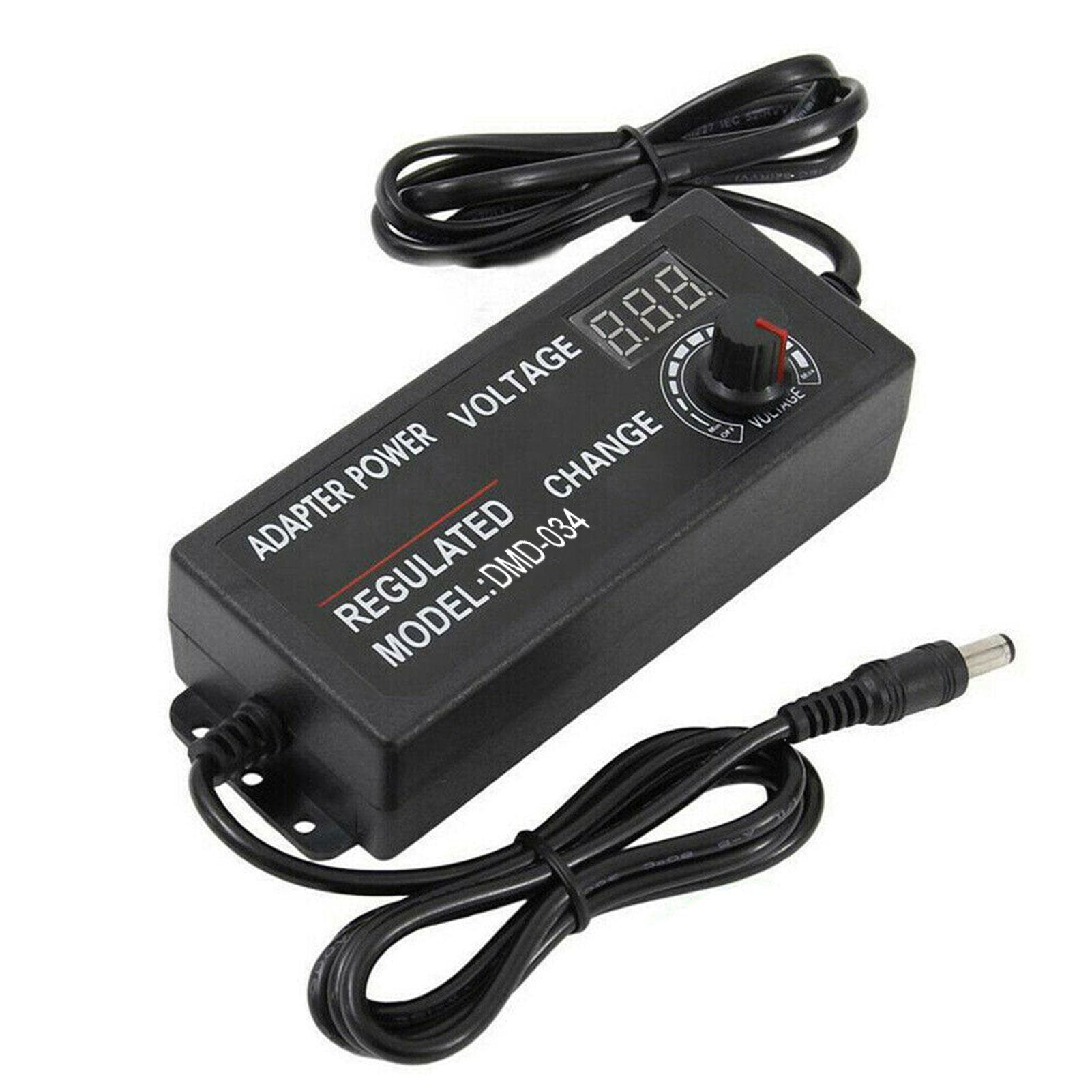 Adjustable Adaptor Charge Variable Voltage 3V-24V Universal Type Speed Controller 100-240V US Plug 3V-12V 5A black