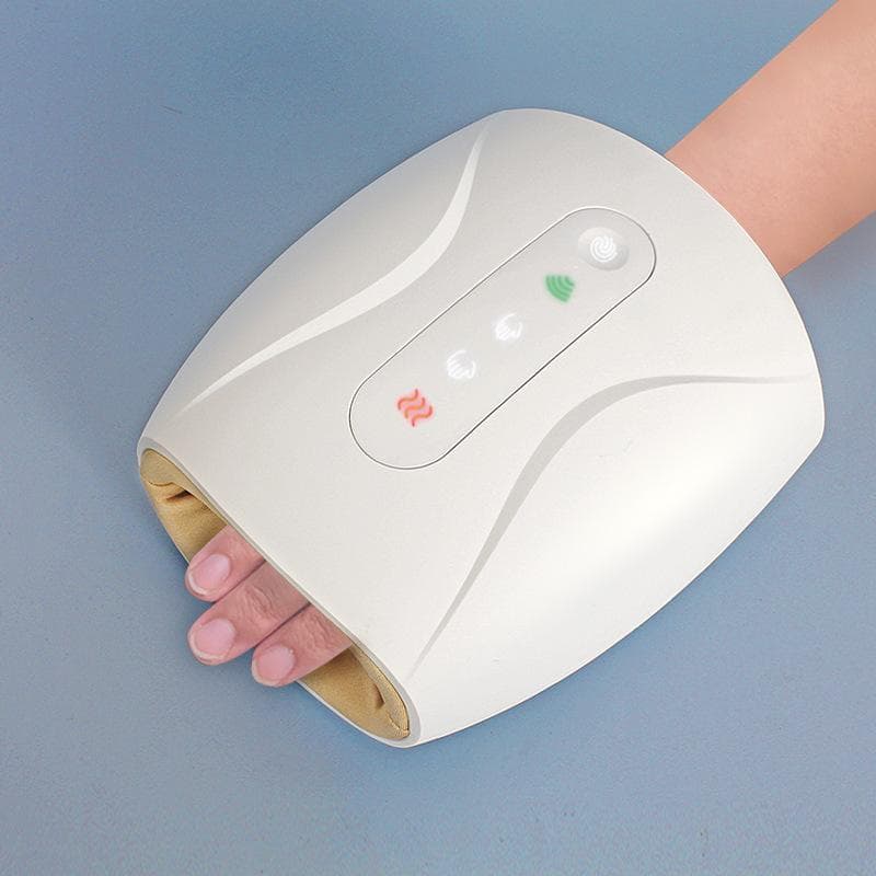 Electric Hand Massager Finger Joint Pain Numbness Kneading Wrist Palm Massage Acupoint Heating Care Instrument white