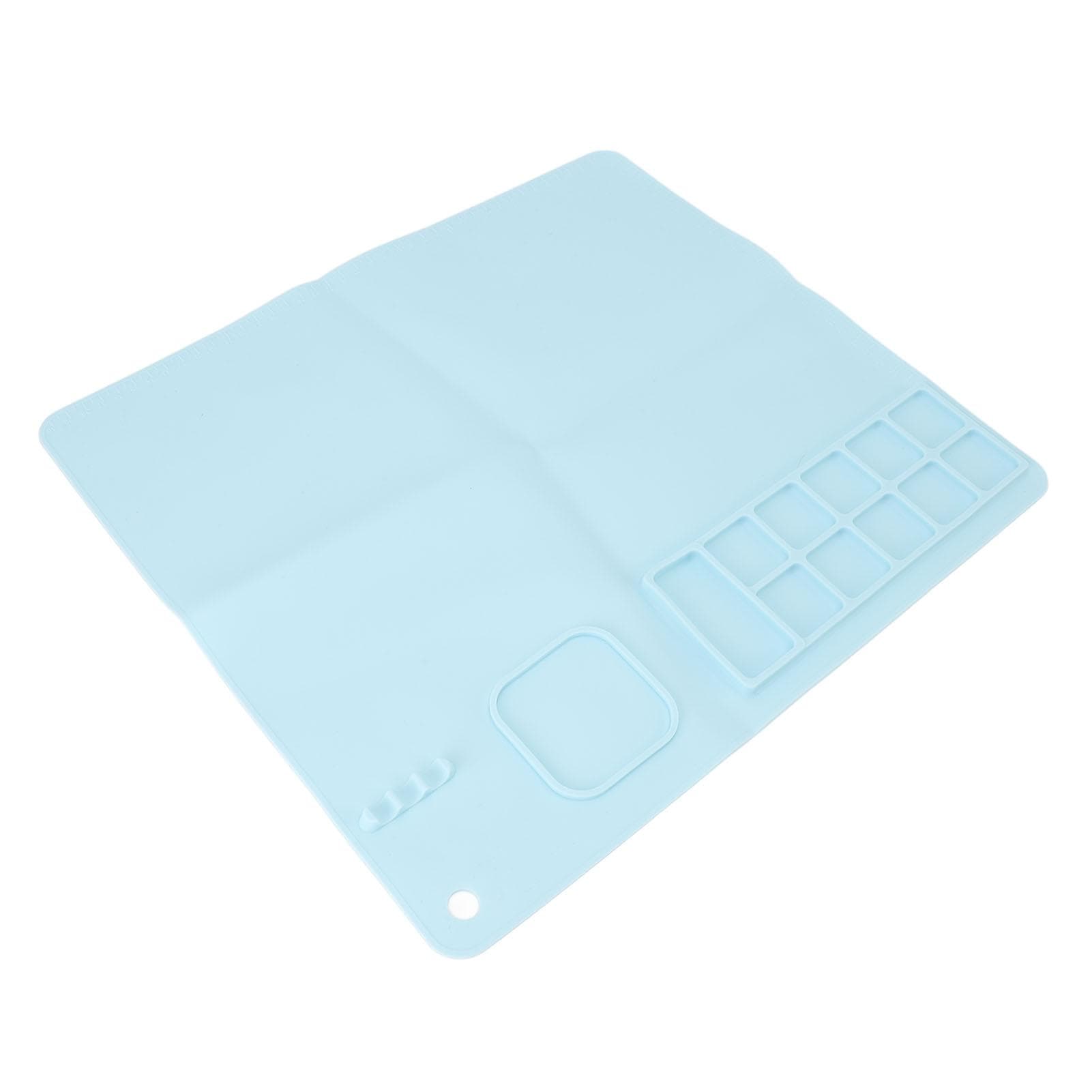 Silicone Painting Mat with Palette Easy Cleaning Multifunctional Art Craft Drawing Pad for Kids
