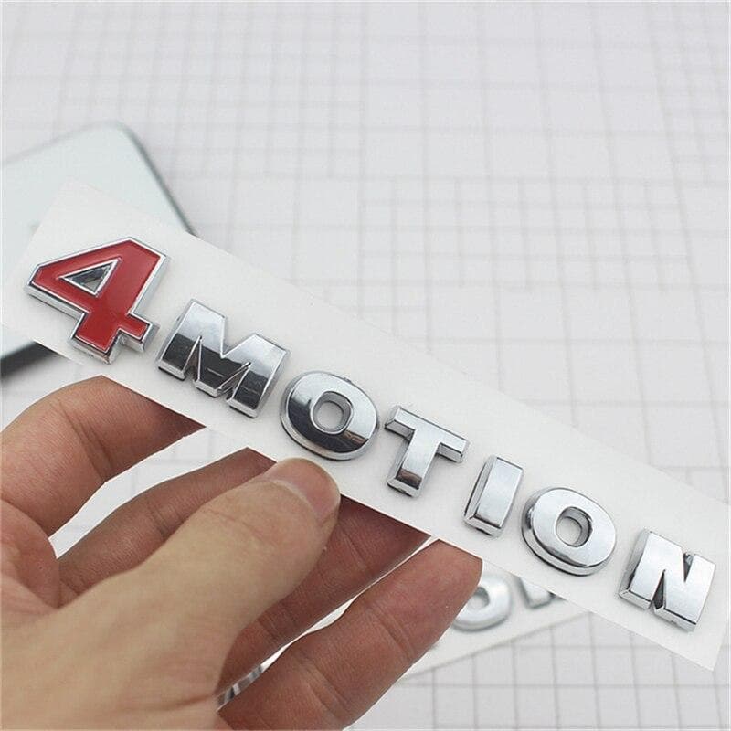14cmx3.2cm 4MOTION Letter ABS Car Stickers Emblem Badge Decal