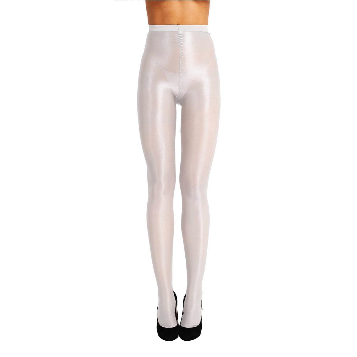 Women's Ultra Shine Oil Socks Thickness Dance Tights Pantyhose Stockings One Size white