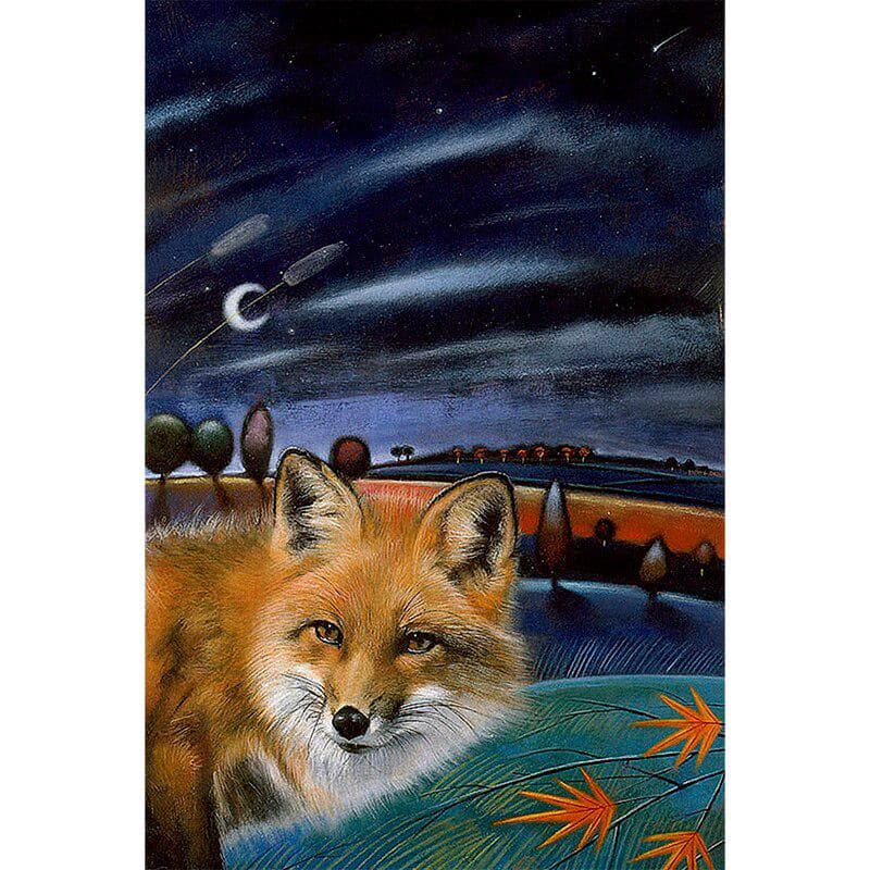 DIY 5D Diamond Painting Animal Fox Rhinestone Mosaic Pattern Diamond Embroidery 20X30CM