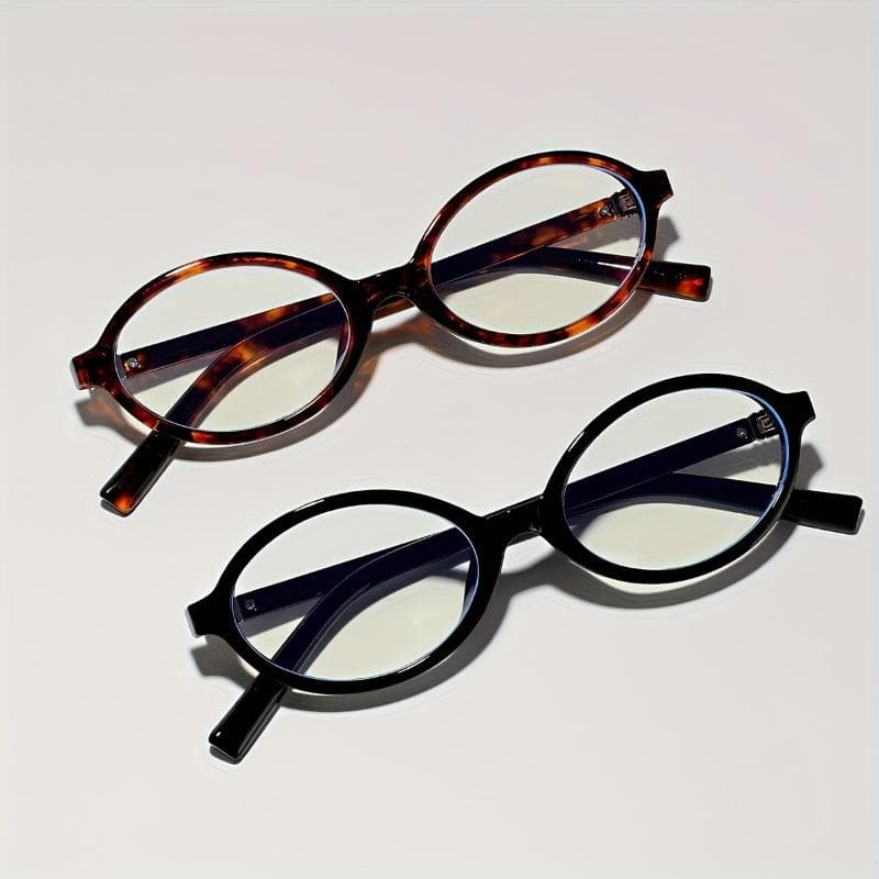 1 Pair Fashionable Oval Glasses Women Minimalist Lightweight Durable Daily Wear Stylish Eyewear