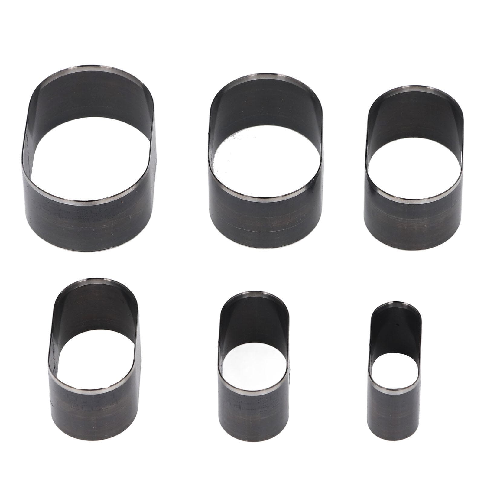 6PCS Set Leather Cutting Dies 35 40 45 50 55 60mm Long Diameter Elliptical Shape Leather Hollow