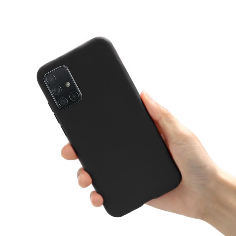 Matte Soft Silicone Phone Case Samsung Galaxy A50 A30 A40 A10 A20 A70 M11 M21 M31 M31S A13 A53 A73 A52 A12 A22 A51 A71 A32 Cases Cover Samsung A50s black