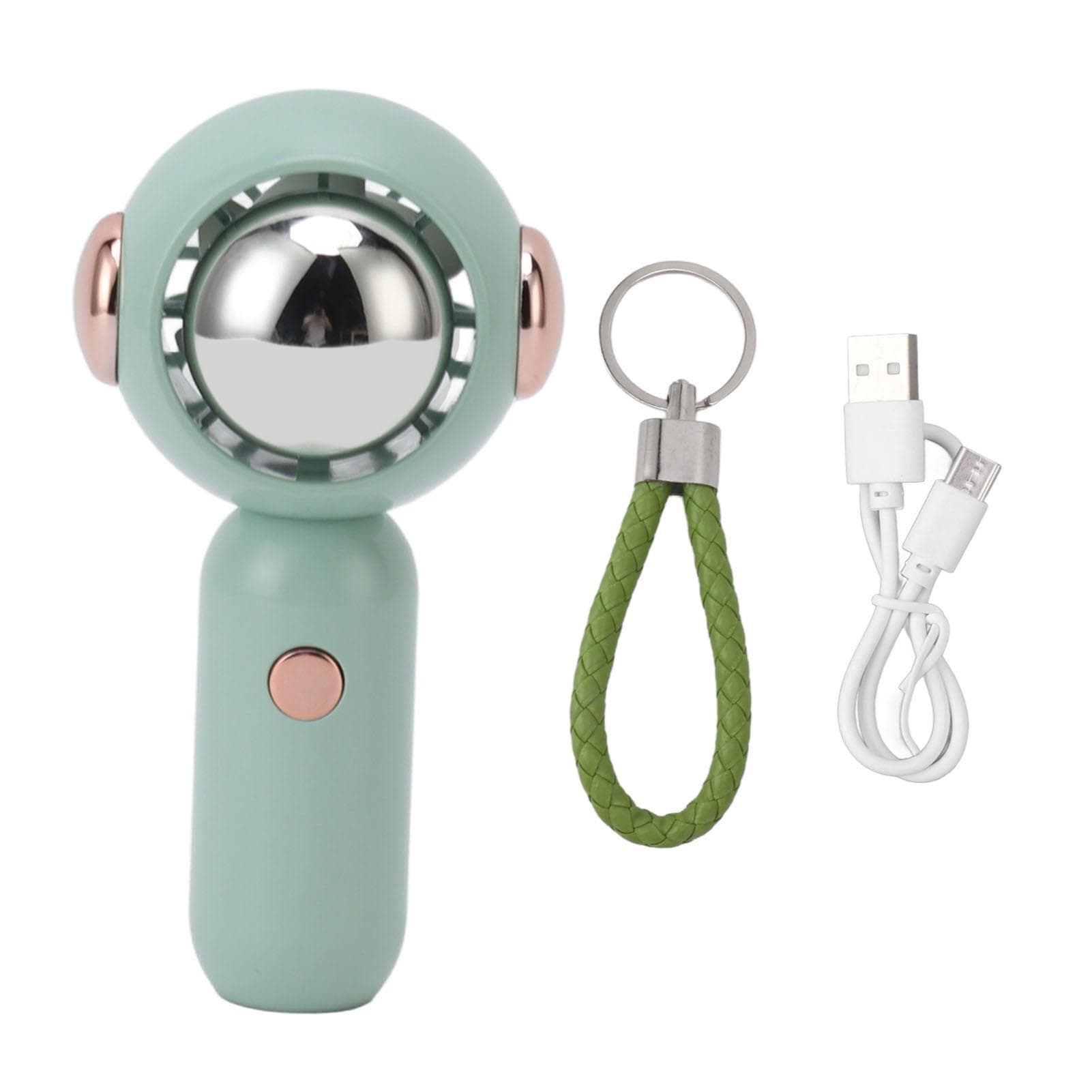 Handheld Fan Astronaut Shaped Mini USB Port Power Saving Low Noise Lightweight Portable Fan for green
