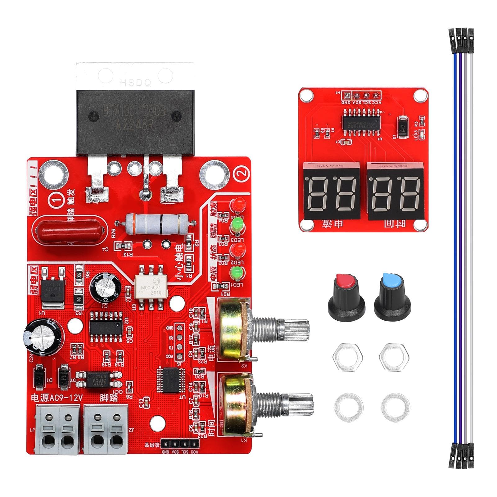 Portable Digital Display Spots Welding Machine Control Panel Spots Welding Machine Time and Current 40A
