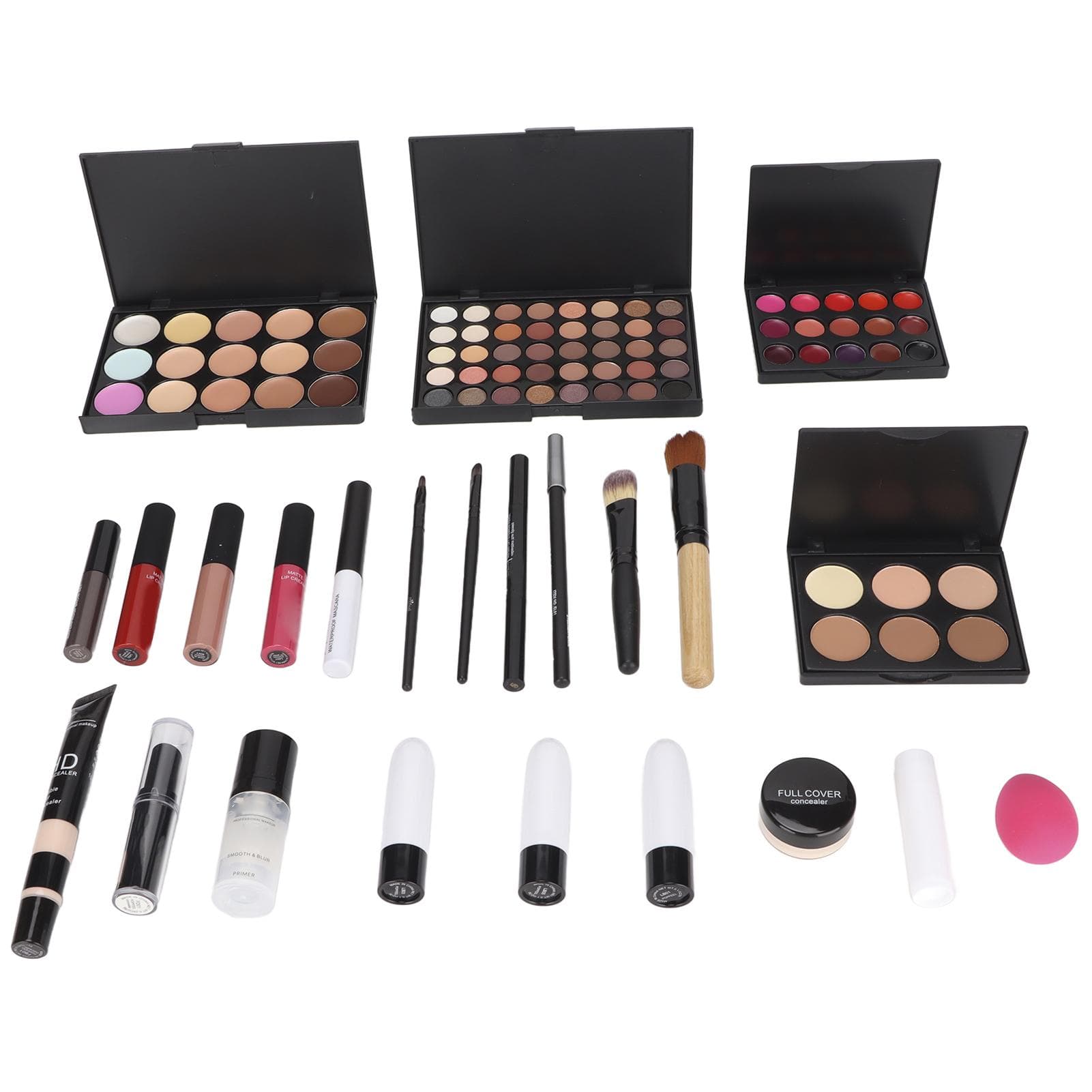 Multifunctional Makeup Kit Cosmetic Eye Shadow Lip Gloss Concealer Set with Cosmetic Bag