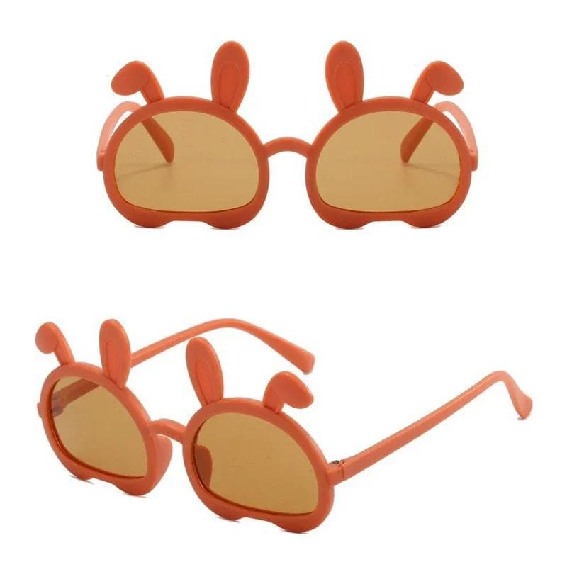 Kids Rabbit Ears Sunglasses UV400 Protection Cute Oval Shades for Boys Girls Baby Travel Fashion Goggles