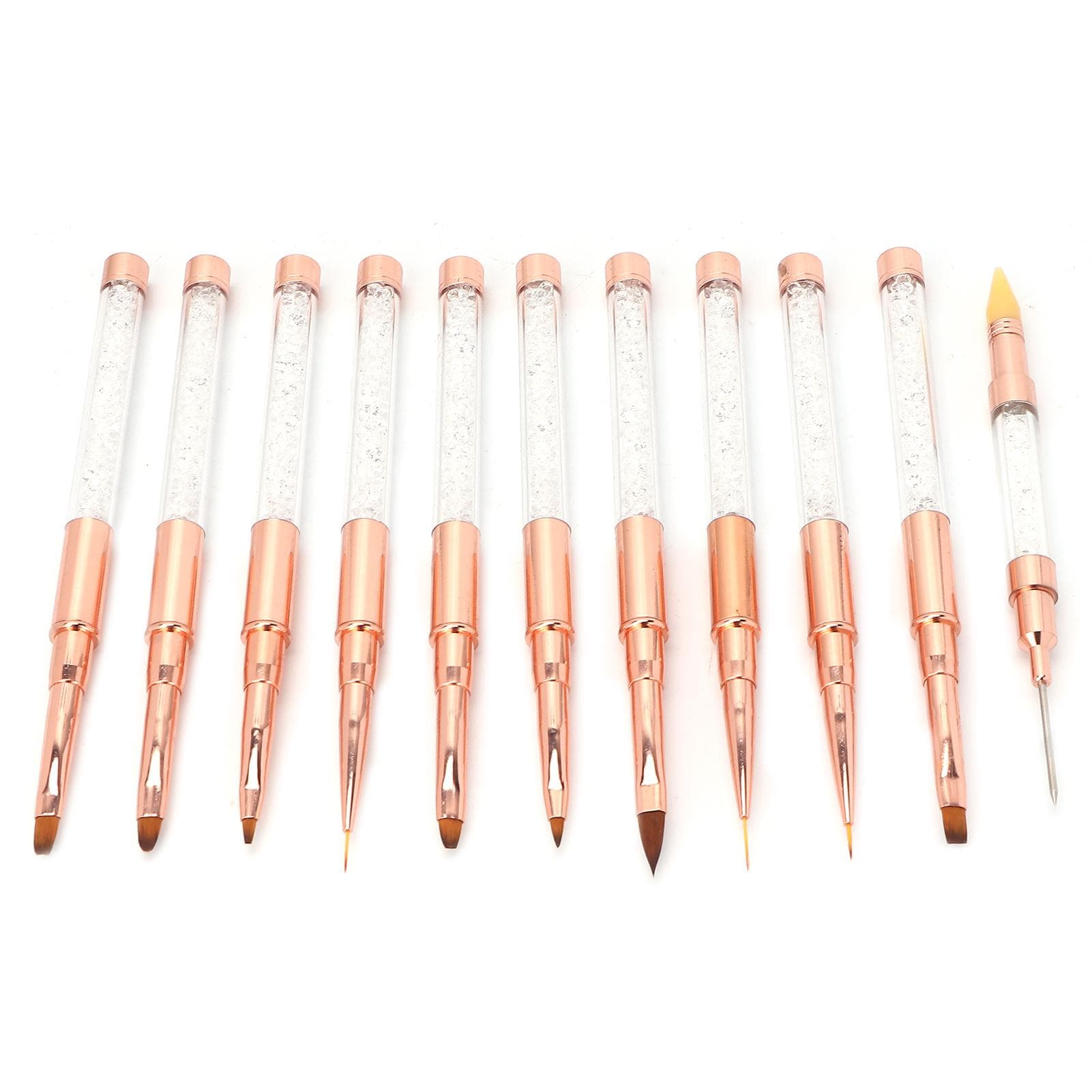 11pcs Set Nail Art Liner Nail Painting Drawing Brush Double Headed Dotting Pen Kit