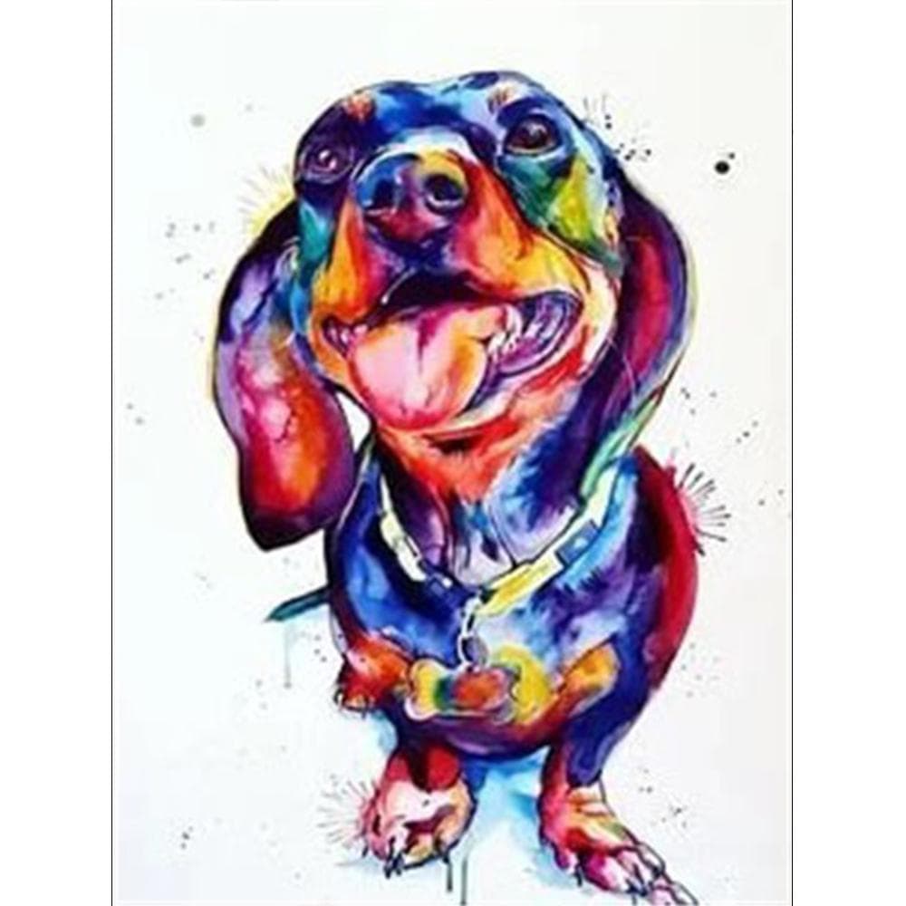 5D DIY Diamond Embroidery Dog Diamond Painting Animal Rhinestone Picture Diamond Mosaic 20X30CM
