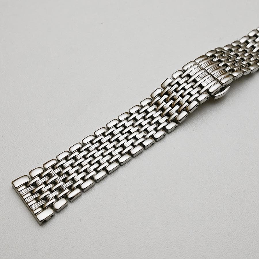 Stainless Steel Watch Band Strap 18mm 20mm 22mm Silver Gold Polished Mens Luxury Replacement Metal Watchband Bracelet 20mm silver