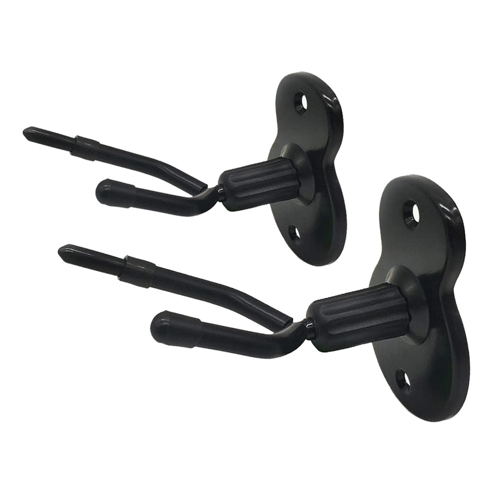 Violin Hanger Wall Mount Hook Violin Viola Hanger with Bow Hook (Iron Base) 2 Pack, for Violin black