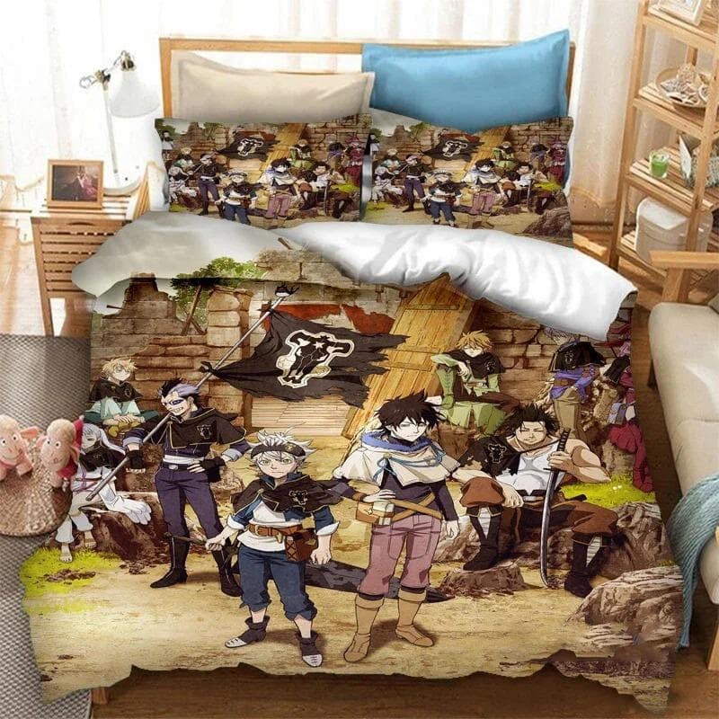 Anime Black Clover Asta Bedding Set Duvet Cover Bedroom Comforter Covers Single Twin King Size Quilt Cover Home Textile EU Single 135x200cm