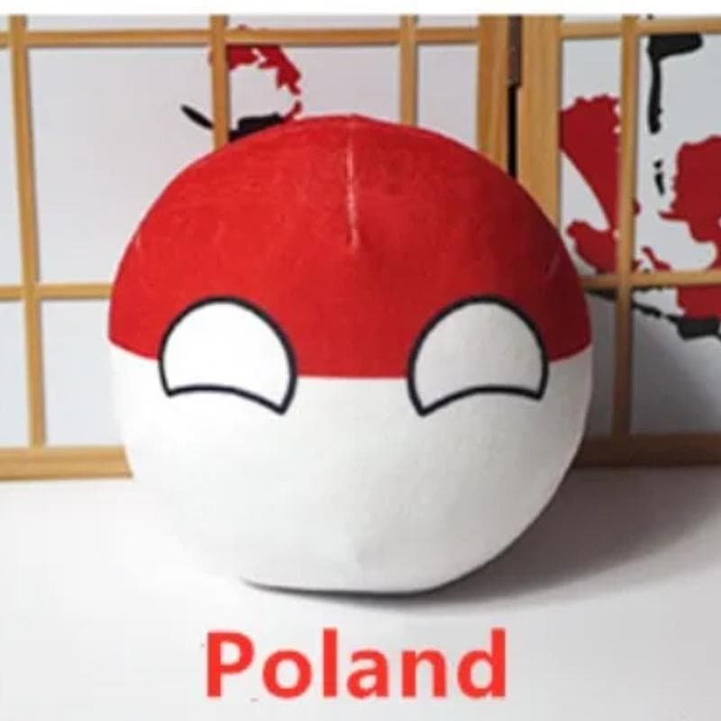 20cm Polandball Plush Doll Country Ball Anime Short Stuffed Plush Doll Toy Latvia