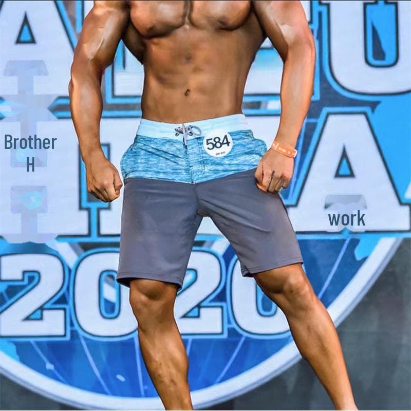 Olympia 2024 Men's Bodybuilding Quick-Dry Shorts for Fitness & Beach Surfing 30