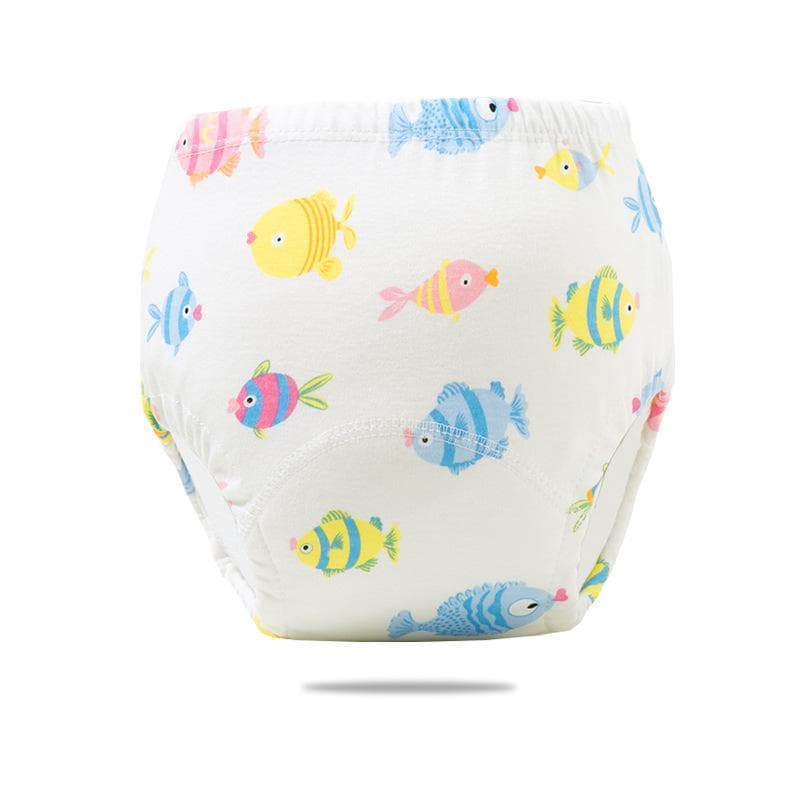 6 Layer Waterproof Reusable Cotton Baby Training Pants Infant Shorts Underwear Cloth Baby Diaper Nappies Panties Nappy Changing 100 yards [16-26 kg]