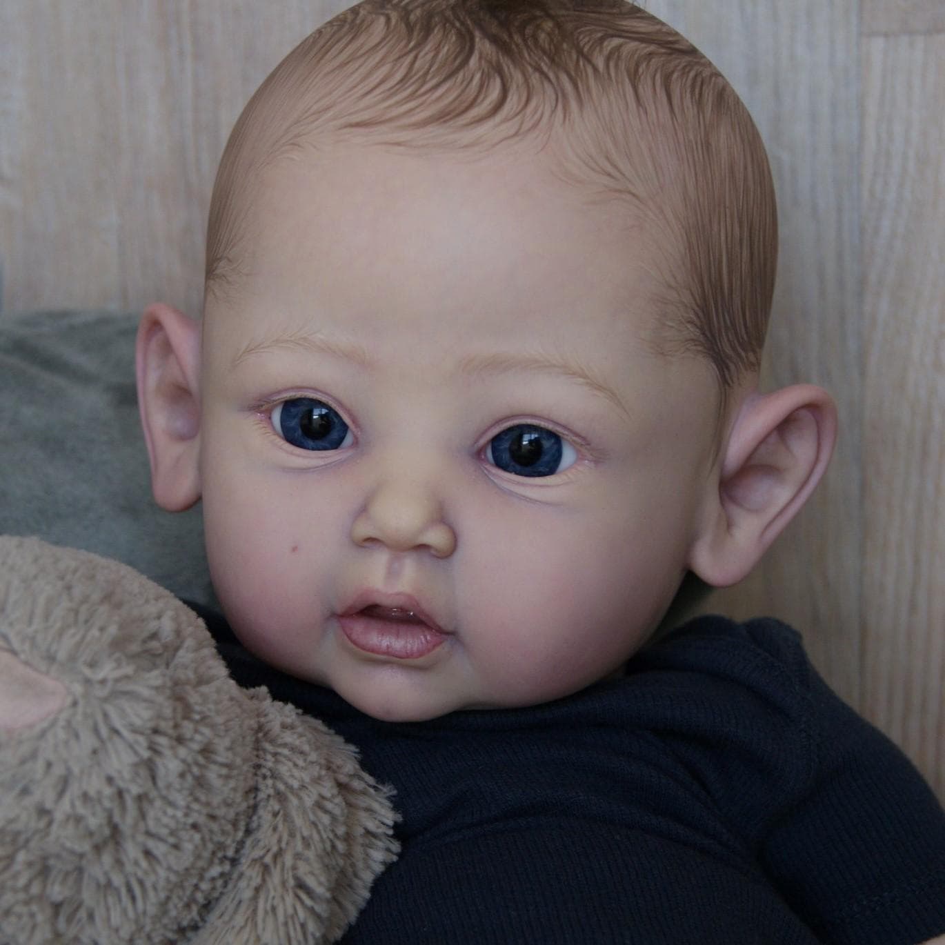 BZDOLL 60CM 3D Art Doll with Vascular Vein Skin Soft Silicone Reborn Baby Boy For Girl Realistic 24 Inch Painted Hair Toddler 60cm 3D-paint Skin Doll