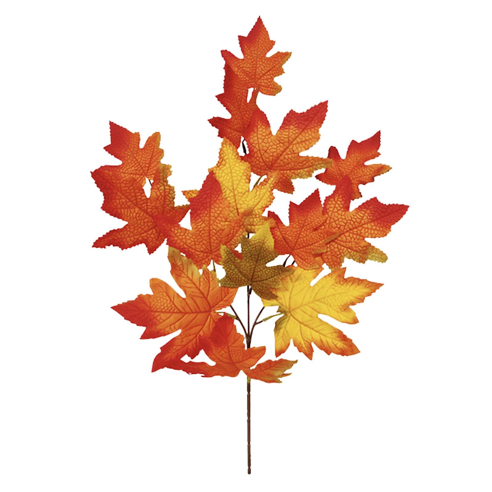 Artificial Maple Leaves Branch 60x35cm Red Fake Fall Leaves Stem for Thanksgiving Halloween
