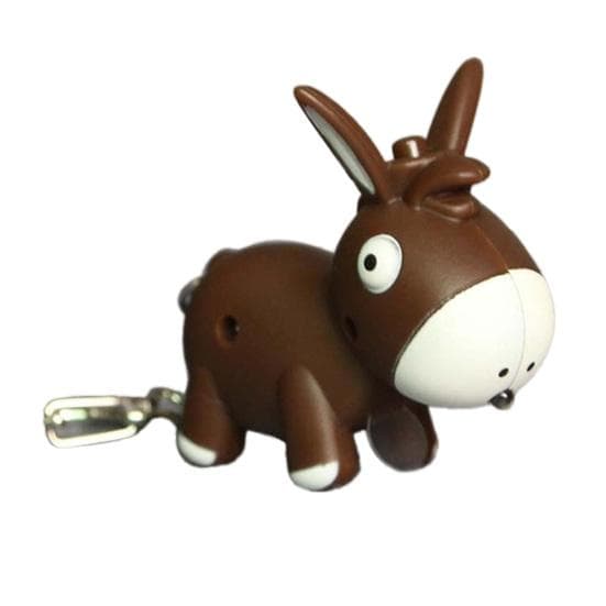 Pendant LED Sound Keyring Car Key Chain Handbag Hanging Decor Gift brown