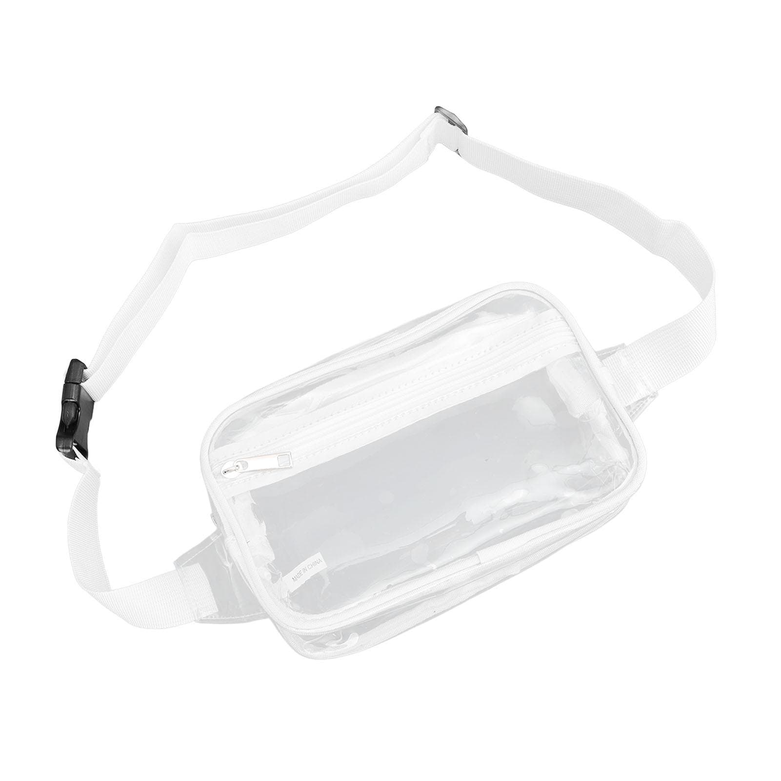 Clear Sling Bag Waterproof Large Capacity Adjustable Strap Transparent PVC Chest Waist Pack for